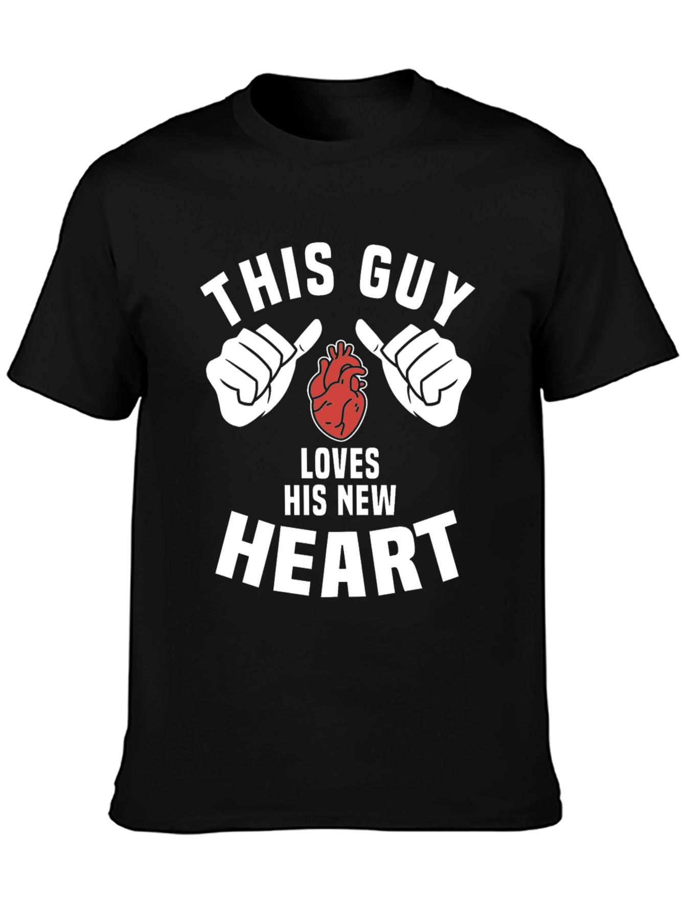 This Guy Loves His New Heart Graphic Tee