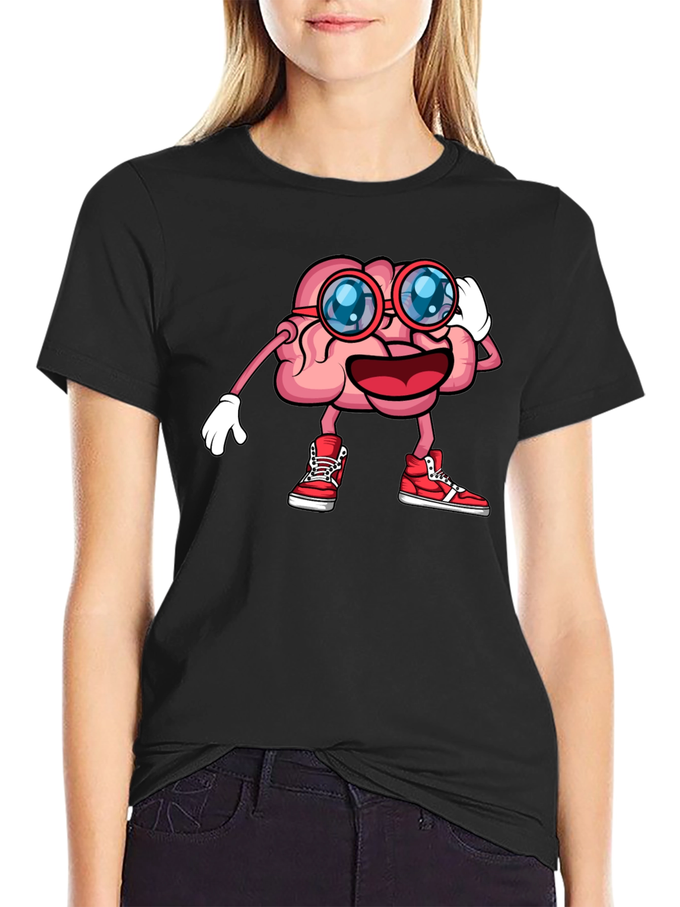 Brainy Graphic Tee - Funny Cartoon Brain T-Shirt