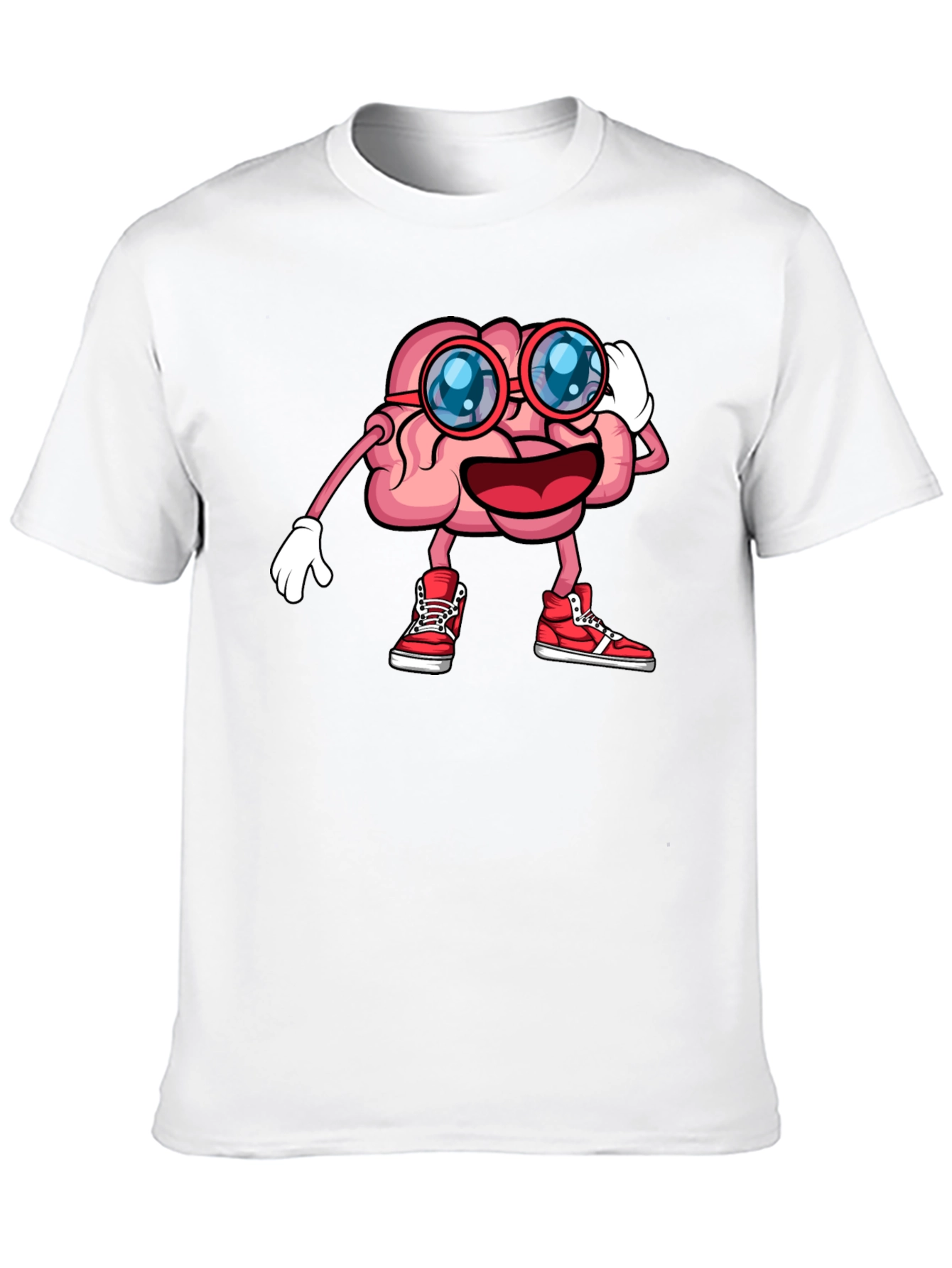 Brainy Graphic Tee - Funny Cartoon Brain T-Shirt