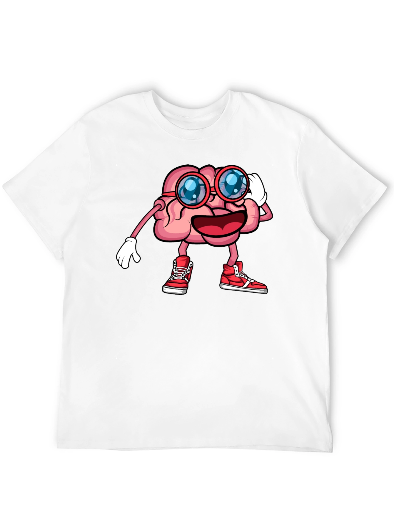 Brainy Graphic Tee - Funny Cartoon Brain T-Shirt