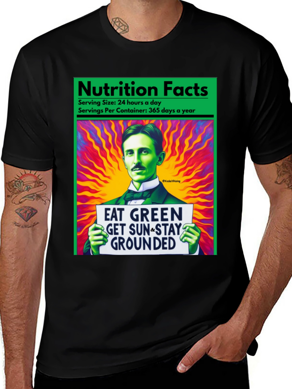 Eat Green Nikola Tesla T-Shirt