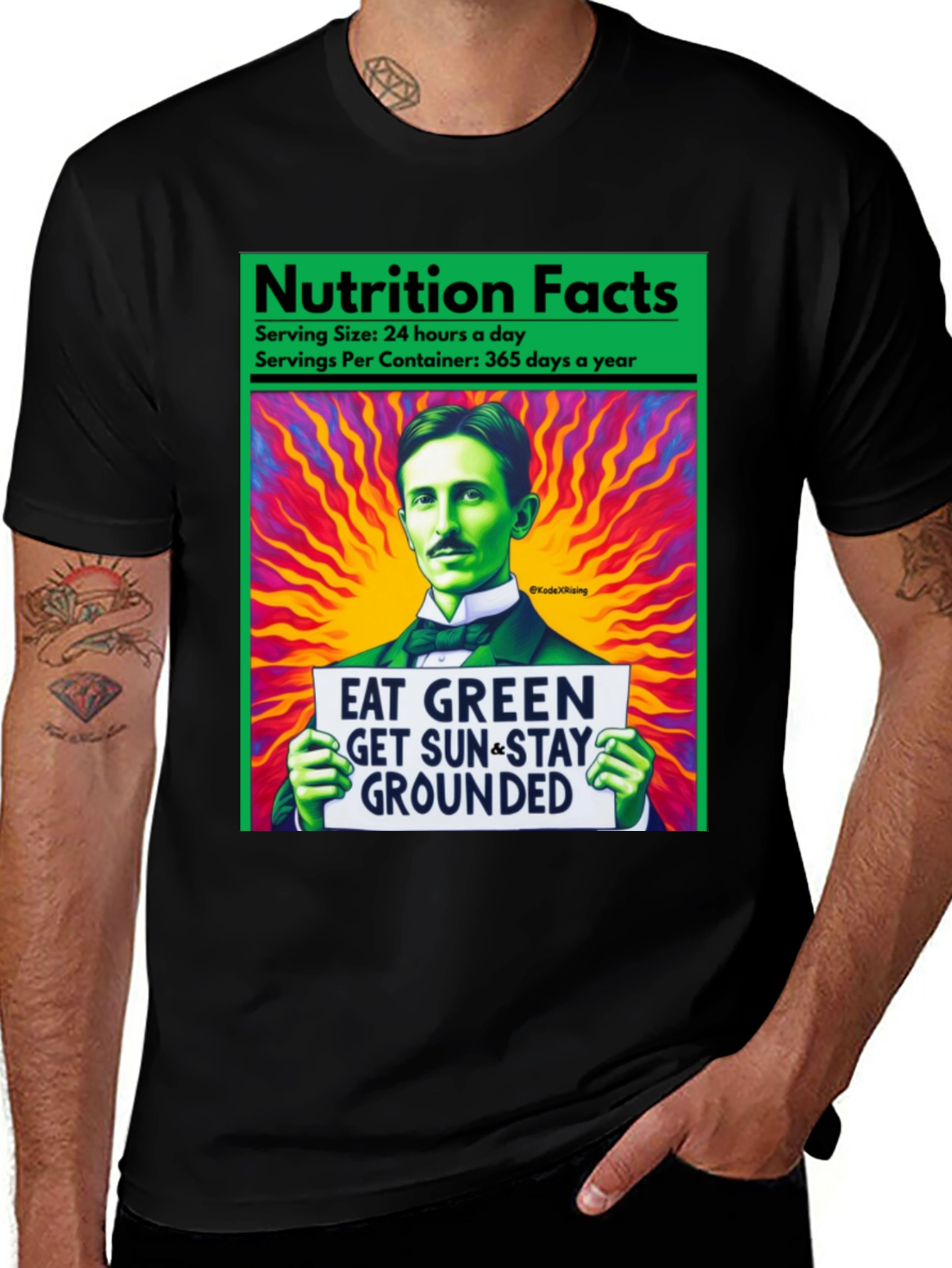 Eat Green Nikola Tesla T-Shirt