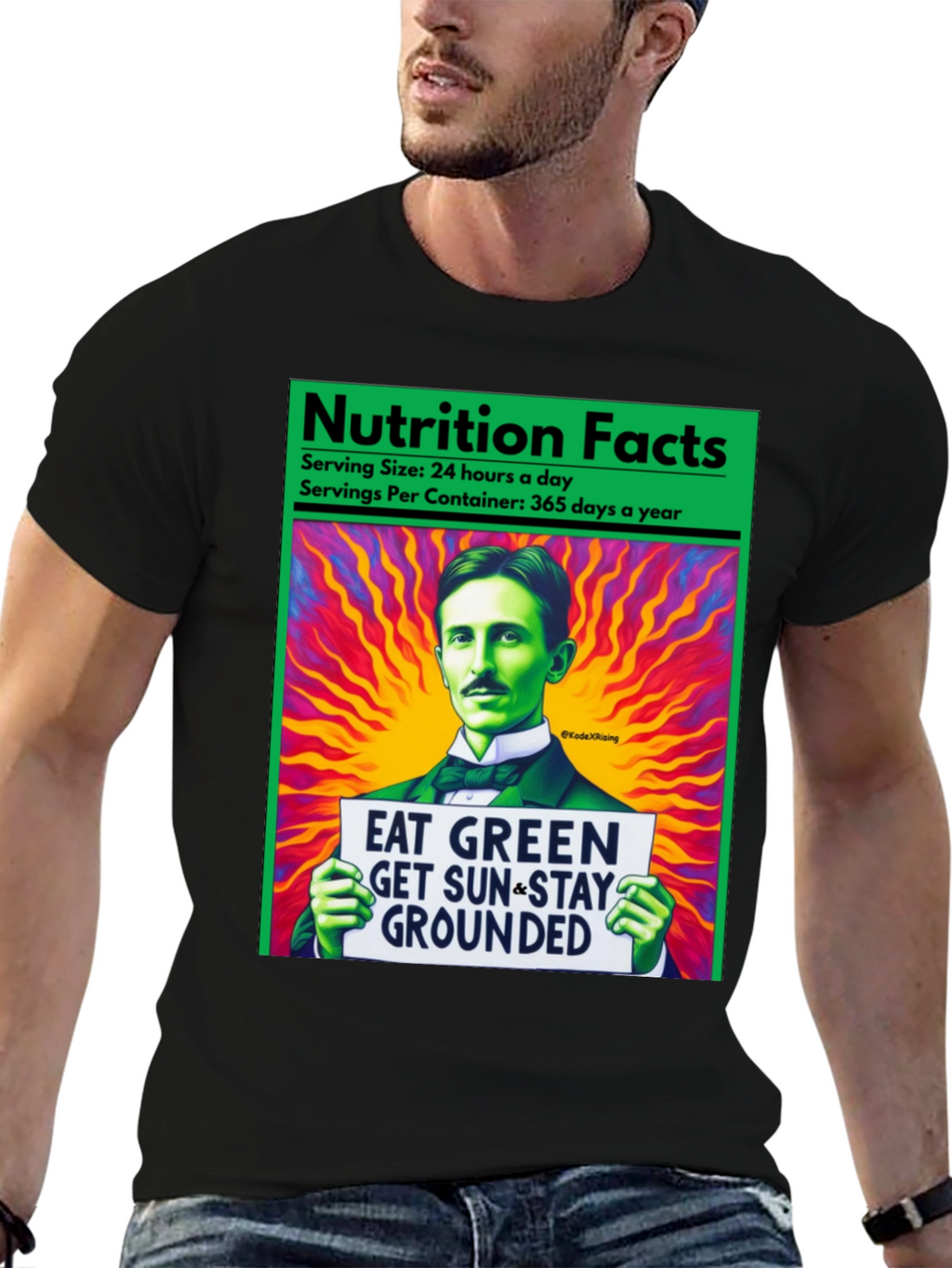 Eat Green Nikola Tesla T-Shirt