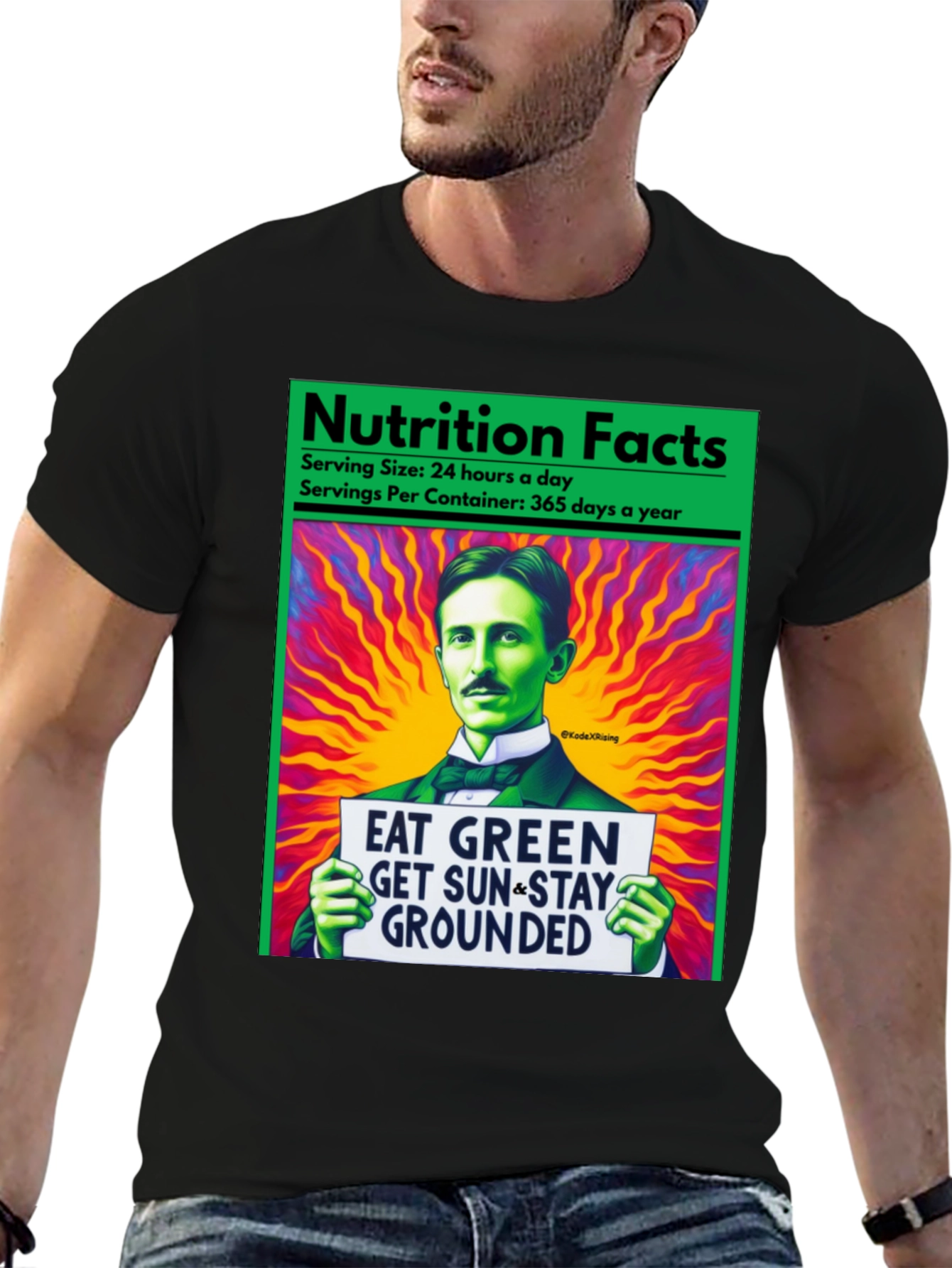 Eat Green Nikola Tesla T-Shirt