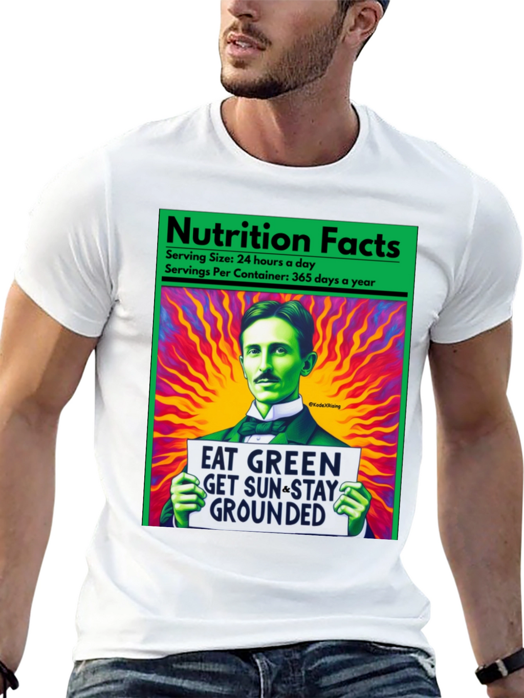 Eat Green Nikola Tesla T-Shirt