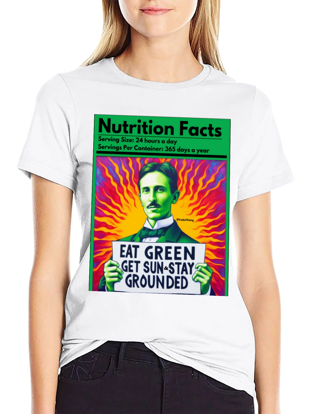 Eat Green Nikola Tesla T-Shirt