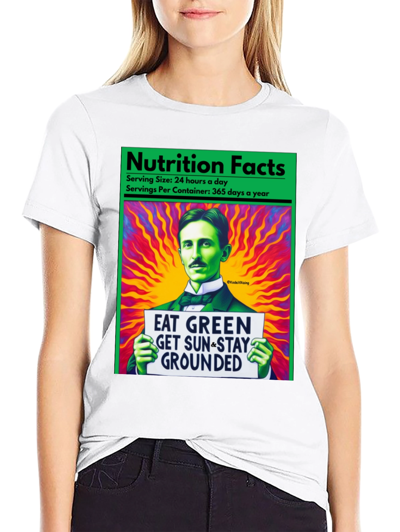 Eat Green Nikola Tesla T-Shirt