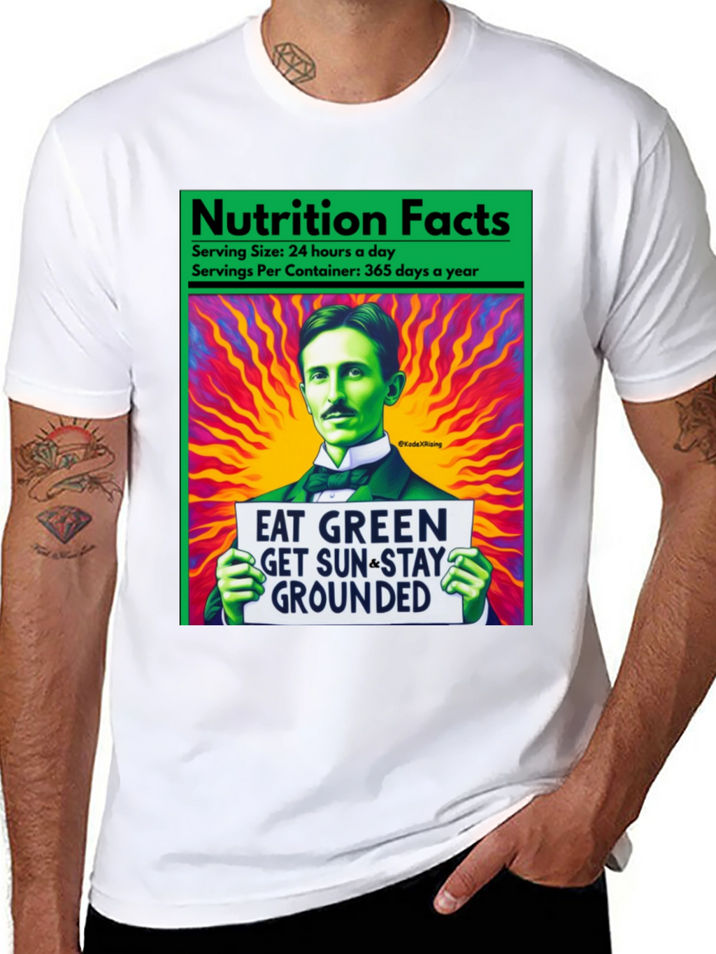 Eat Green Nikola Tesla T-Shirt