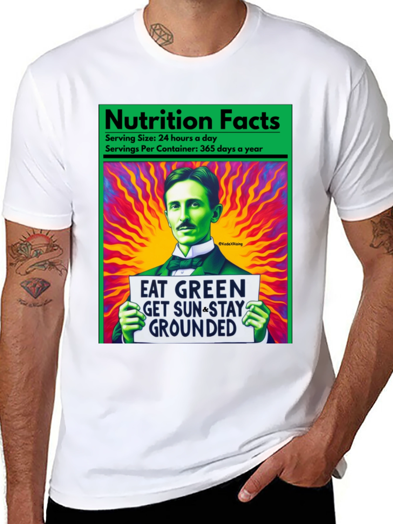 Eat Green Nikola Tesla T-Shirt