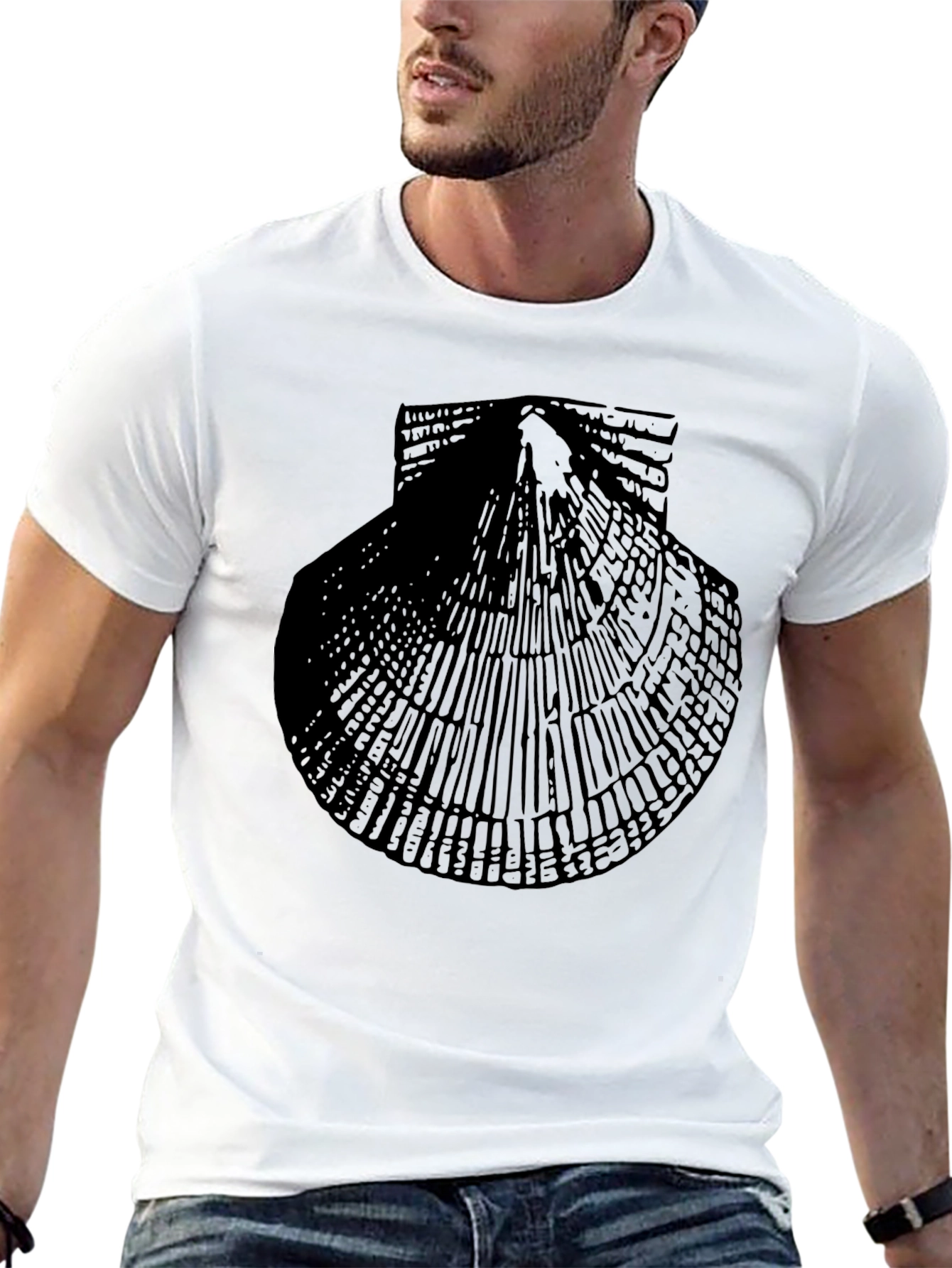 Abstract Hat Graphic Tee - Modern Streetwear Style