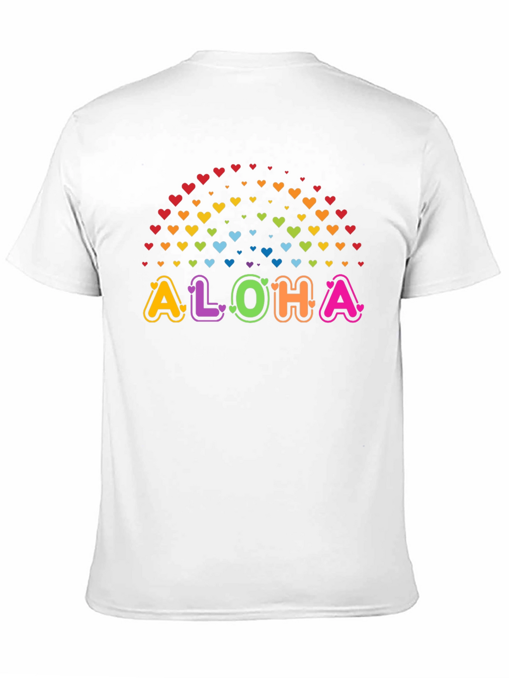 Aloha Rainbow Hearts Graphic Tee
