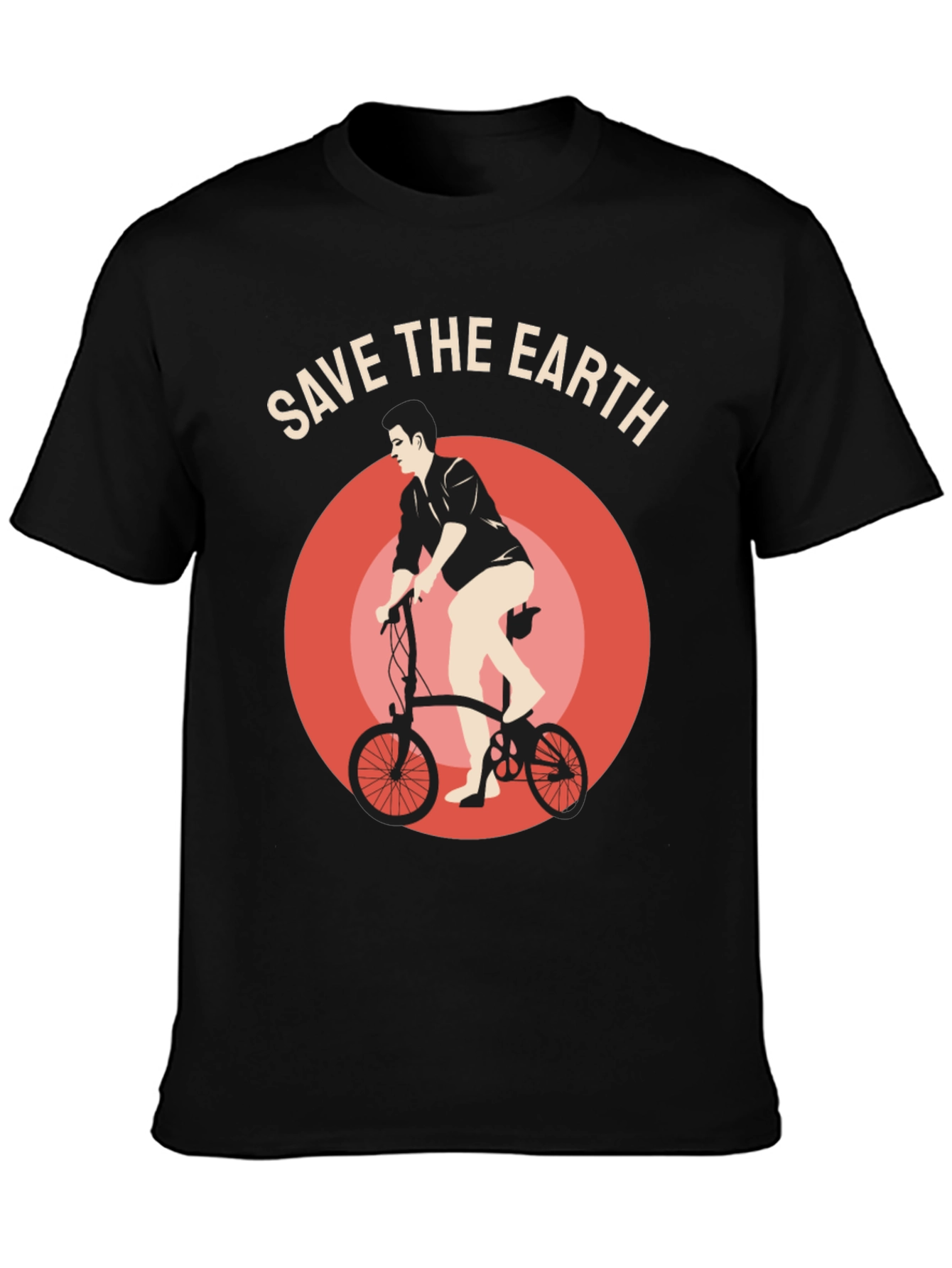 Save the Earth Graphic Tee - Bicycle Design