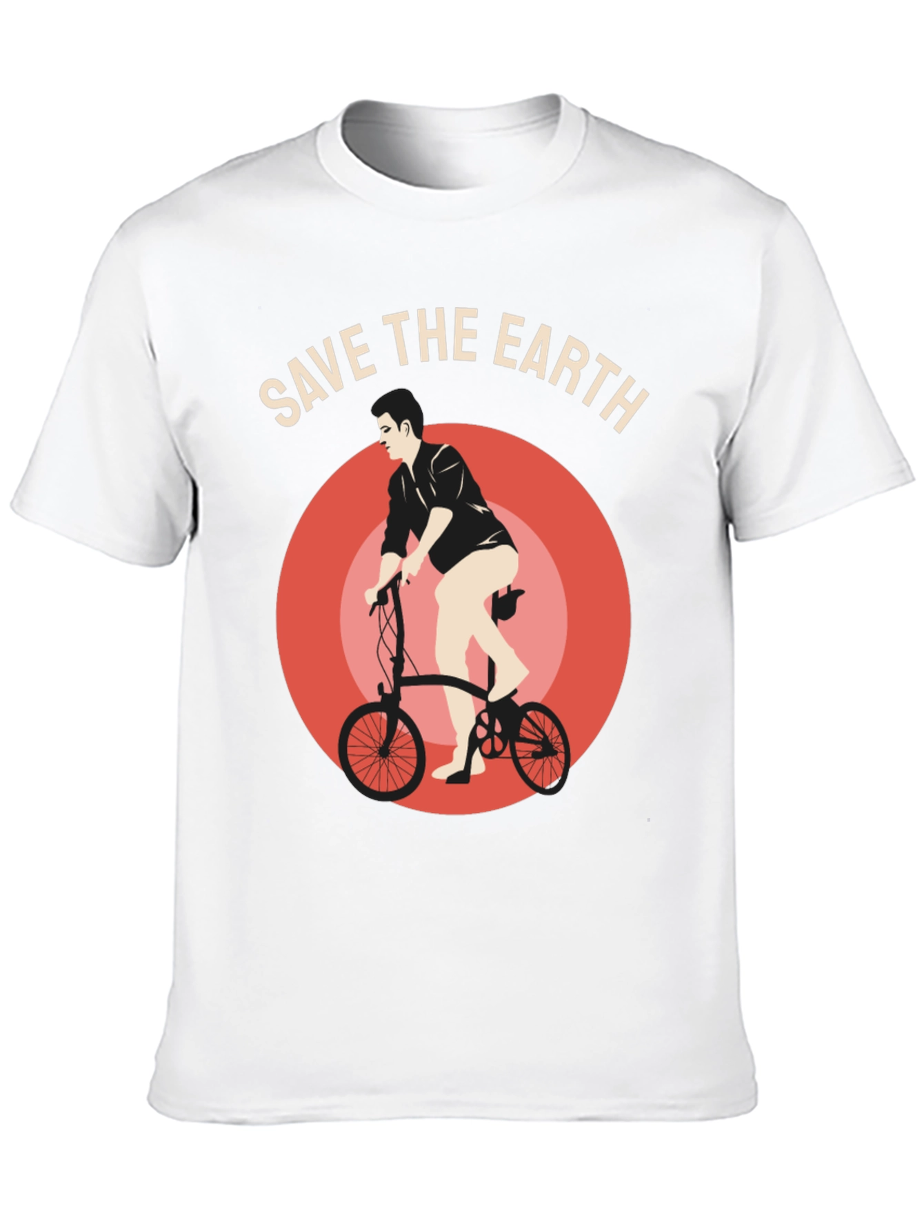 Save the Earth Graphic Tee - Bicycle Design