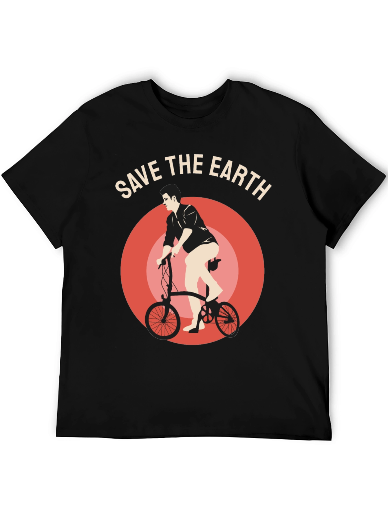 Save the Earth Graphic Tee - Bicycle Design