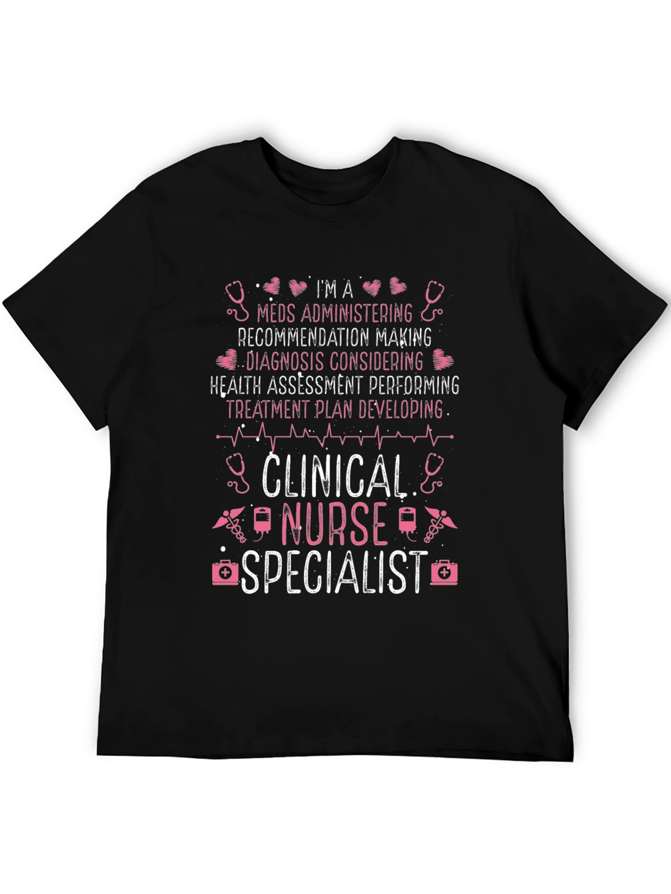 Clinical Nurse Specialist Graphic Tee - Black Cotton