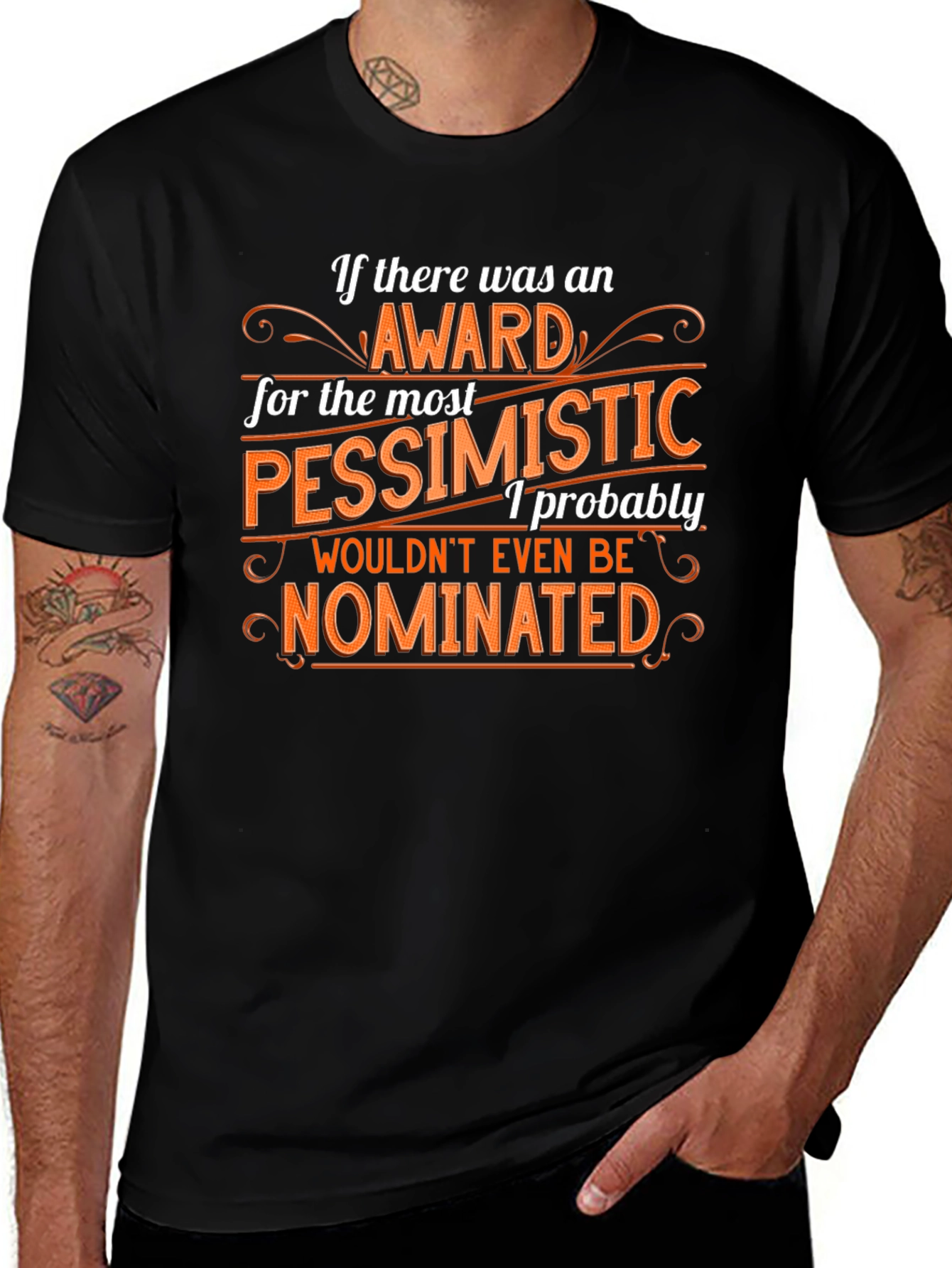 Pessimist Award Graphic Tee - Humorous Novelty T-Shirt