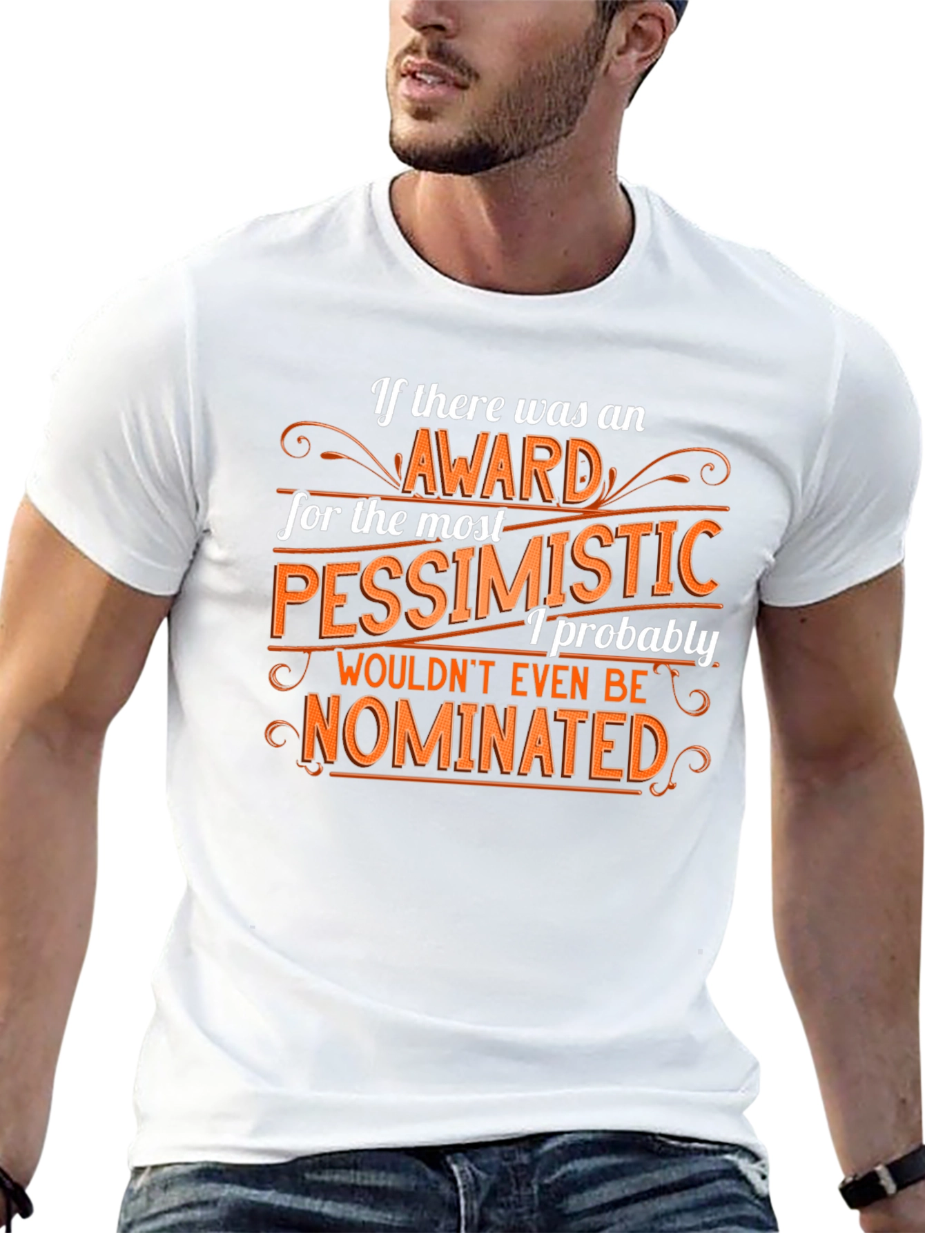 Pessimist Award Graphic Tee - Humorous Novelty T-Shirt
