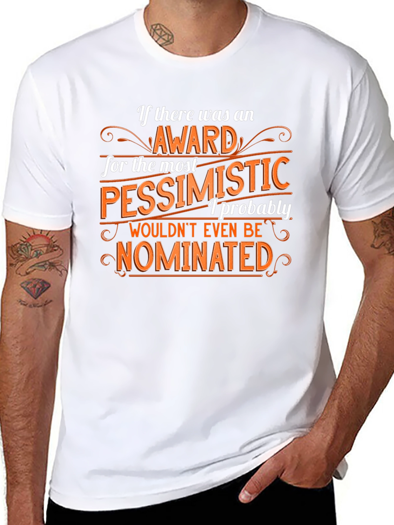 Pessimist Award Graphic Tee - Humorous Novelty T-Shirt