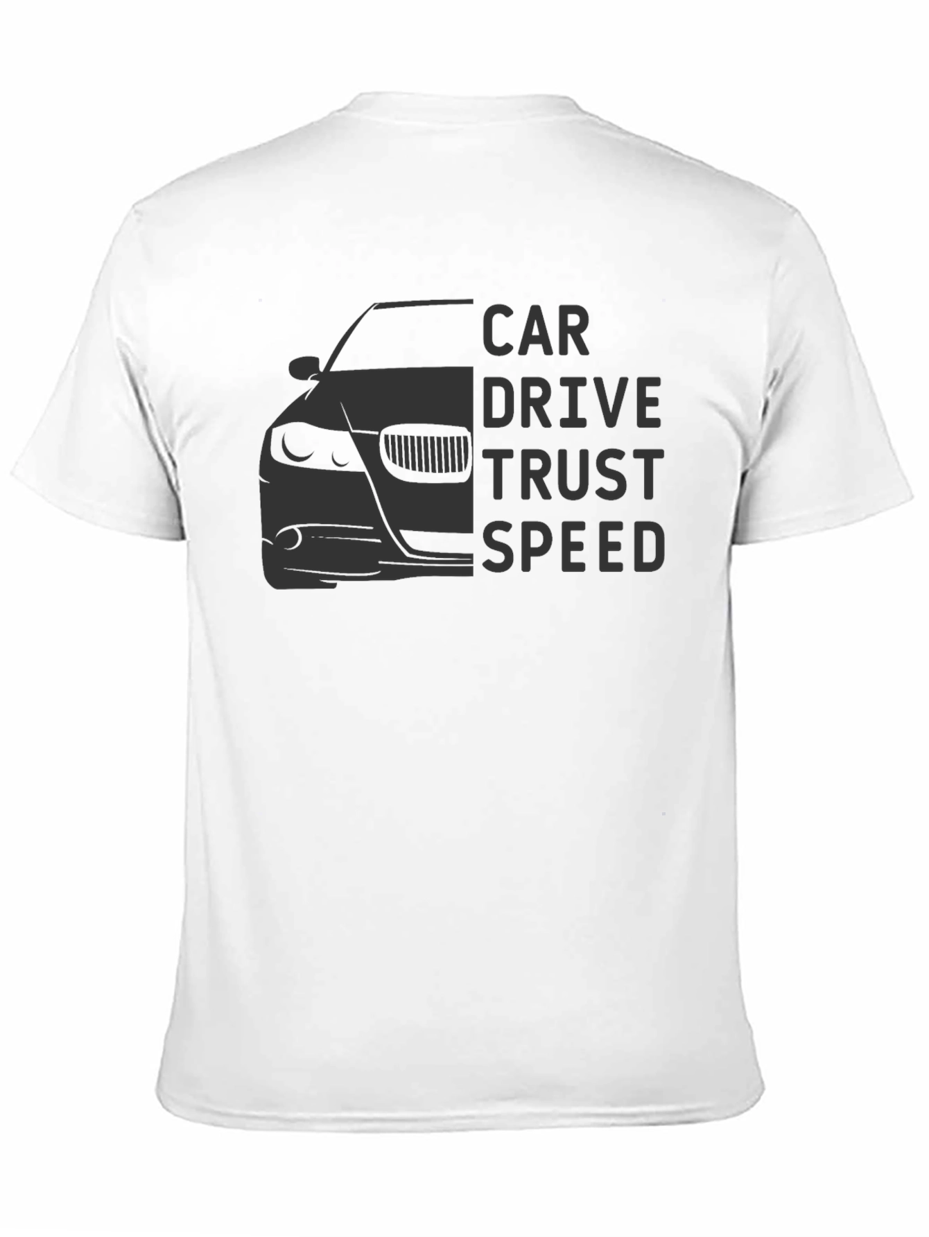 Car Drive Trust Speed Graphic Tee - Black