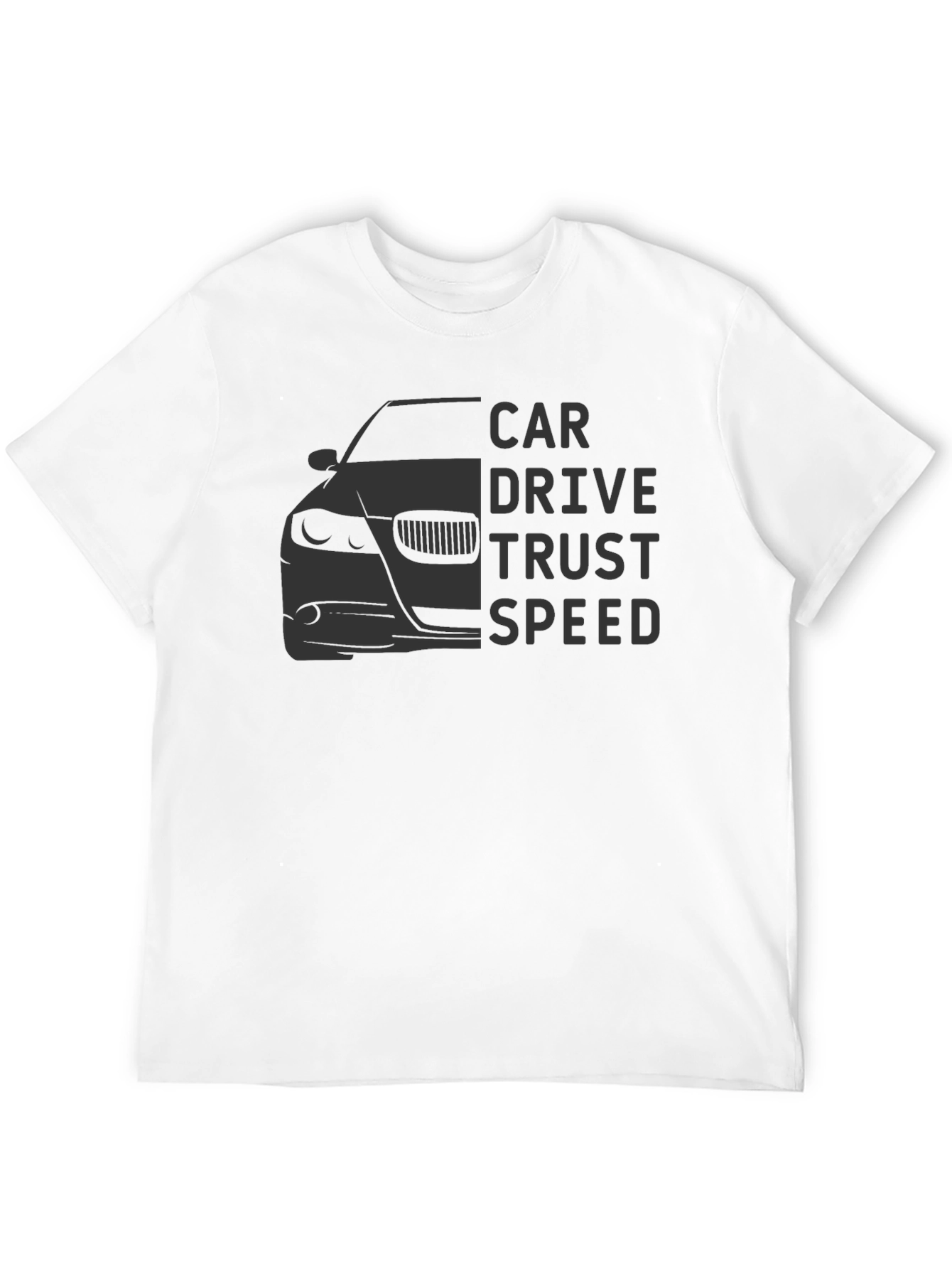 Car Drive Trust Speed Graphic Tee - Black