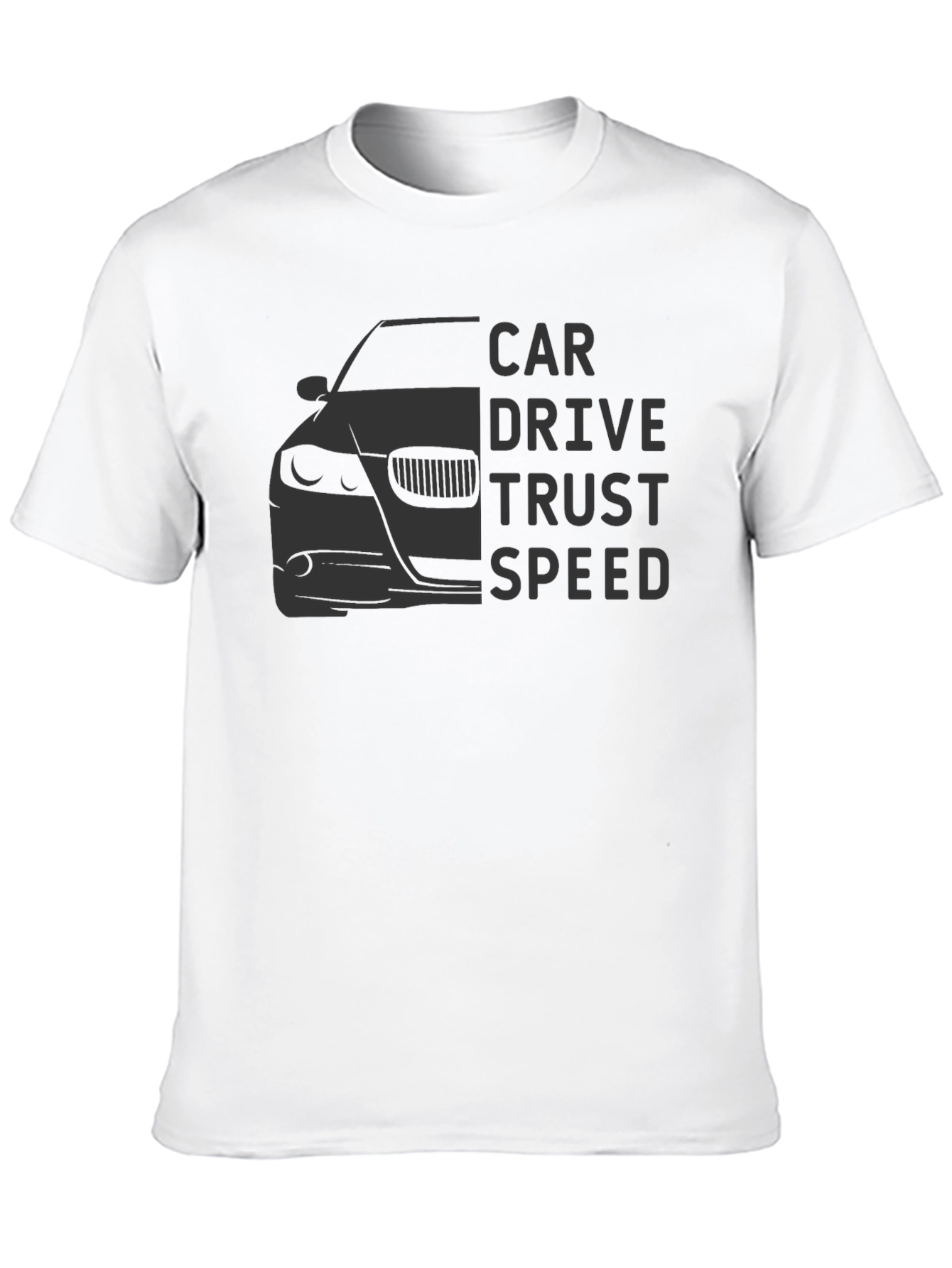 Car Drive Trust Speed Graphic Tee - Black