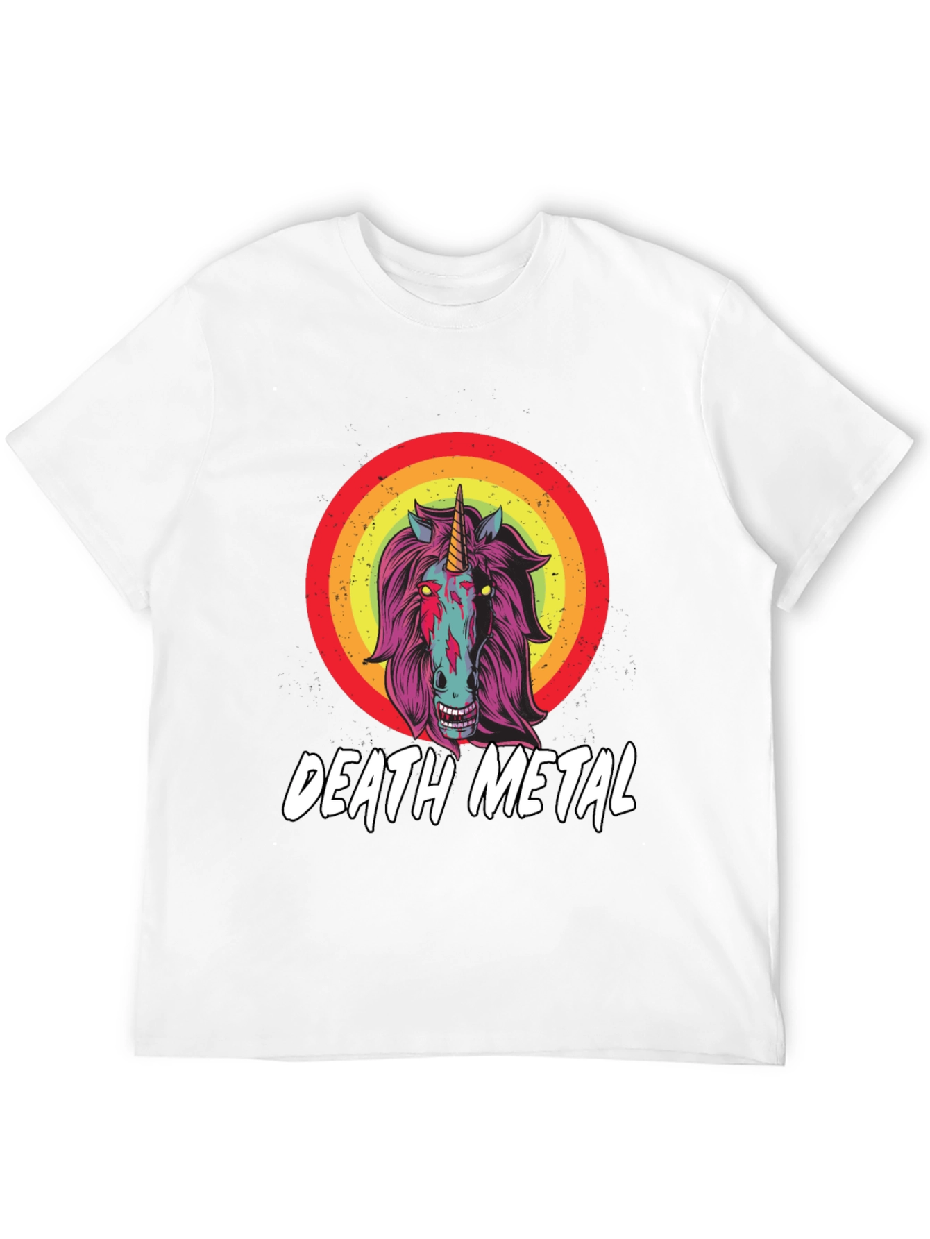 Death Metal Unicorn Graphic T-Shirt