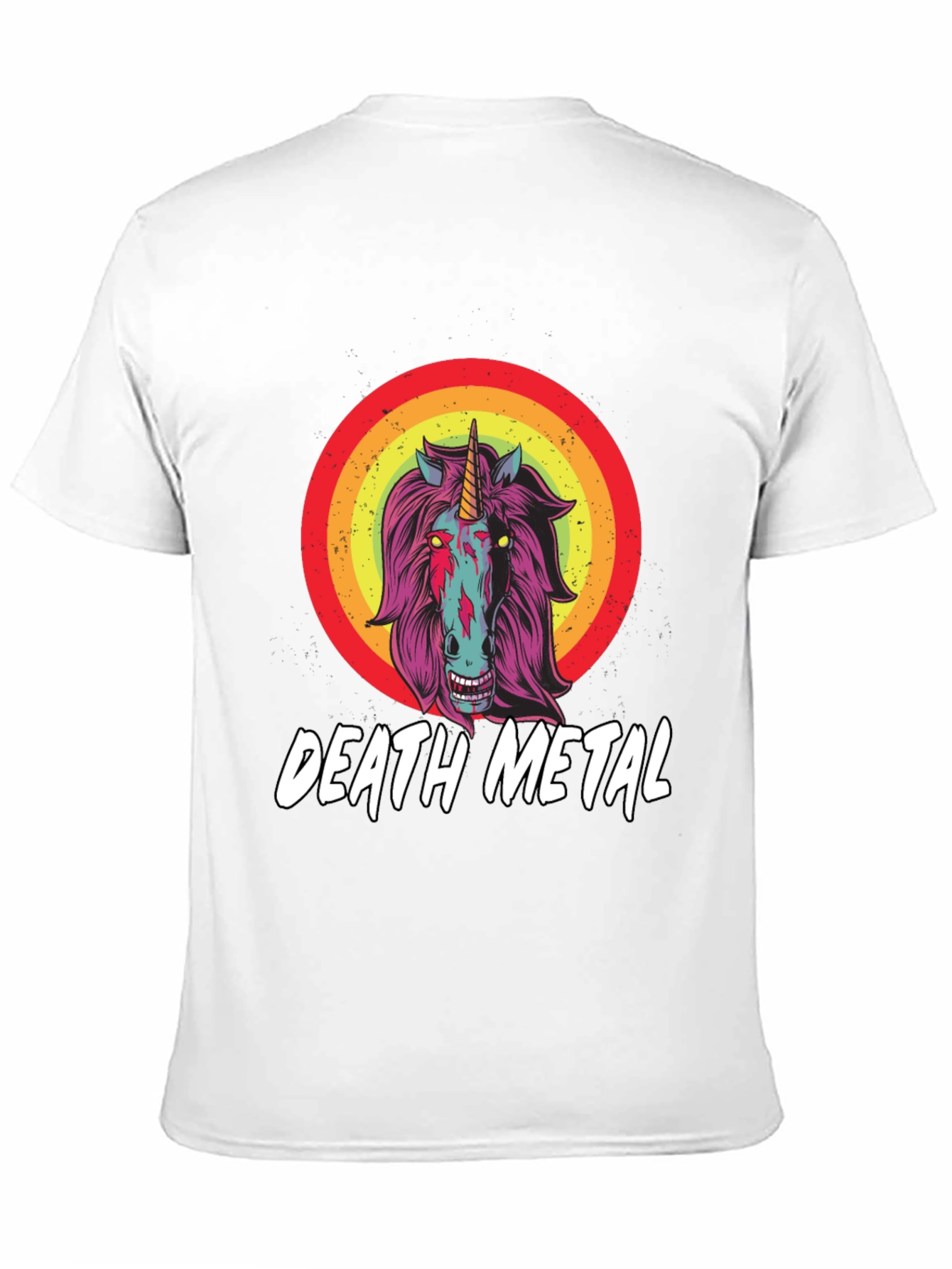 Death Metal Unicorn Graphic T-Shirt