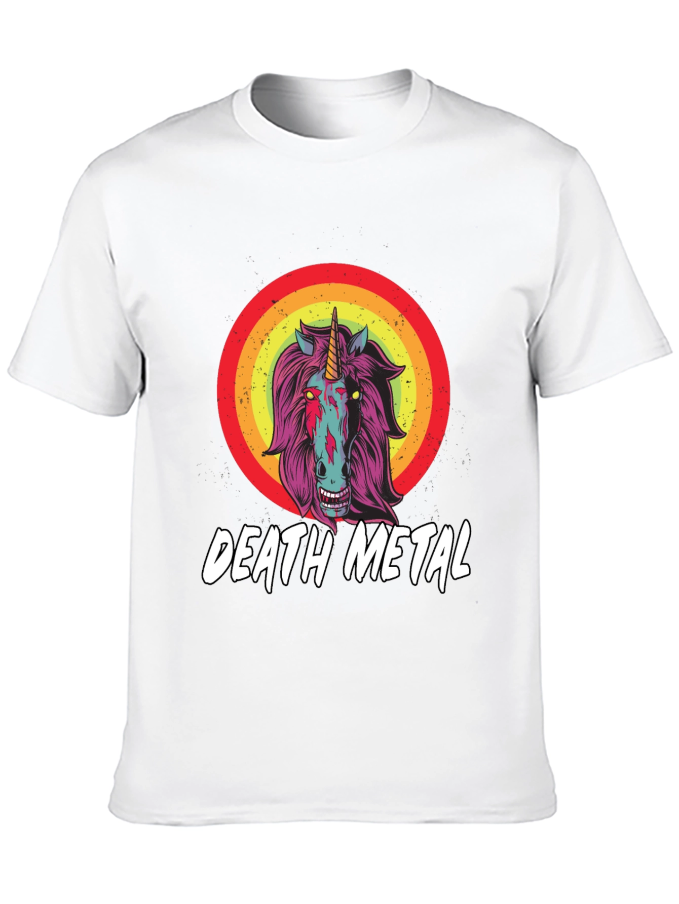 Death Metal Unicorn Graphic T-Shirt