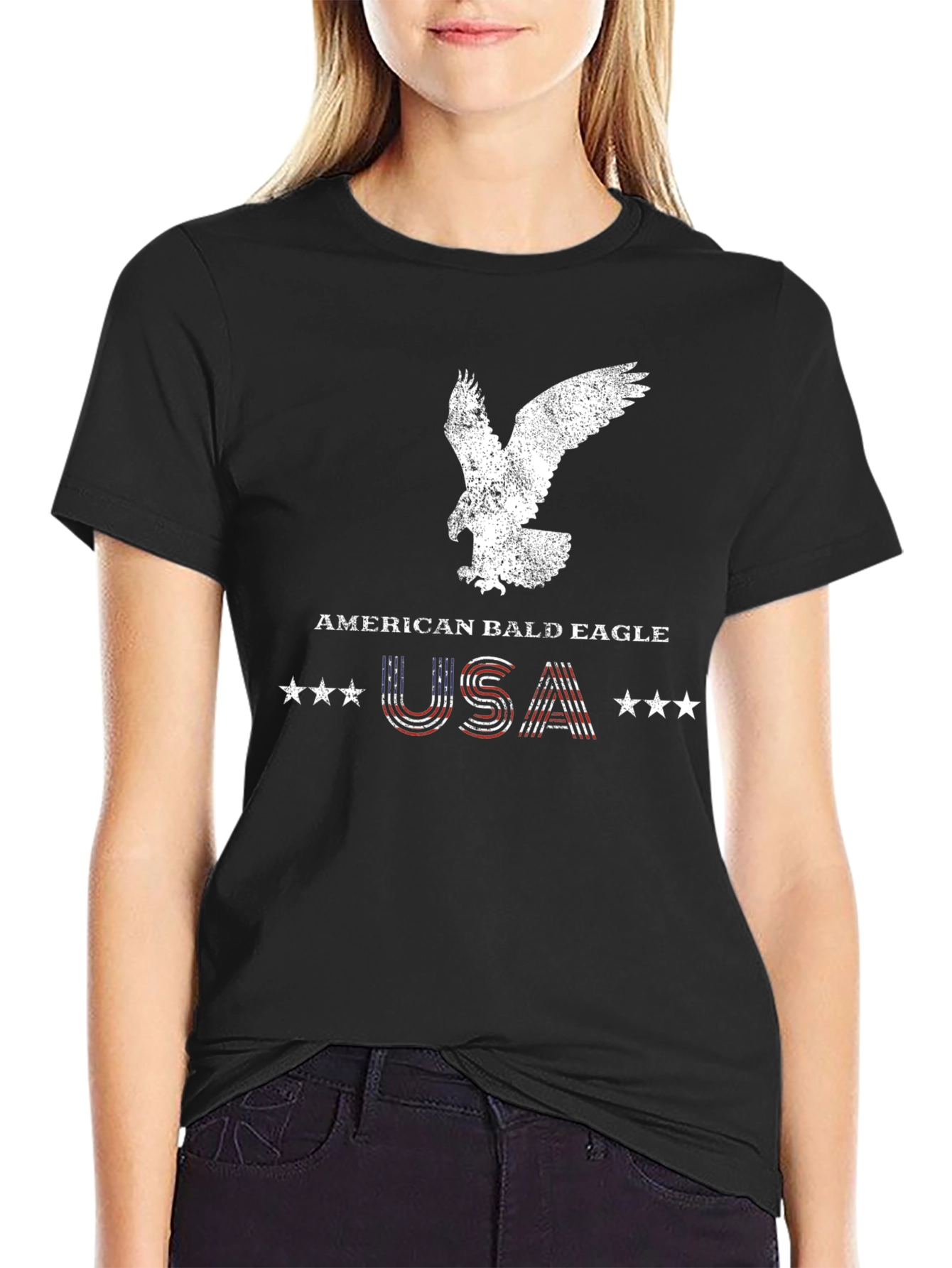 American Bald Eagle USA Graphic Tee