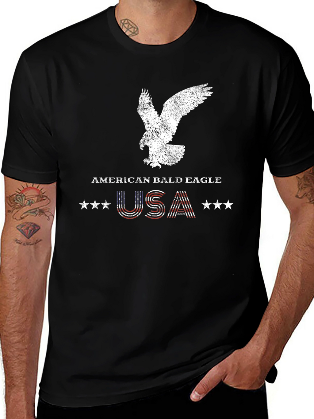 American Bald Eagle USA Graphic Tee