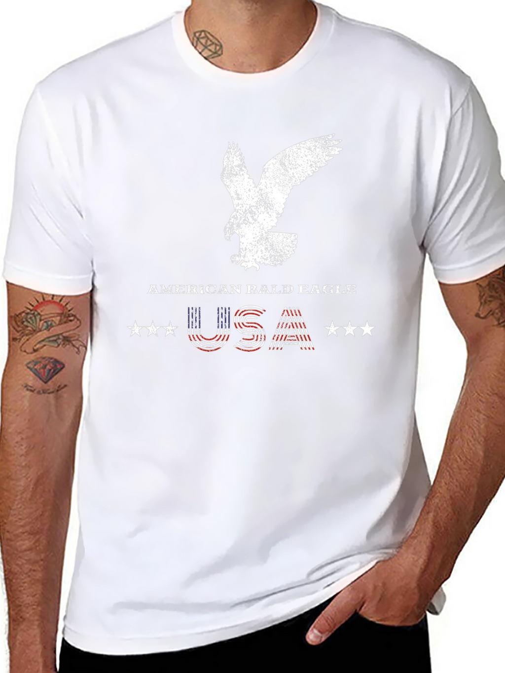American Bald Eagle USA Graphic Tee
