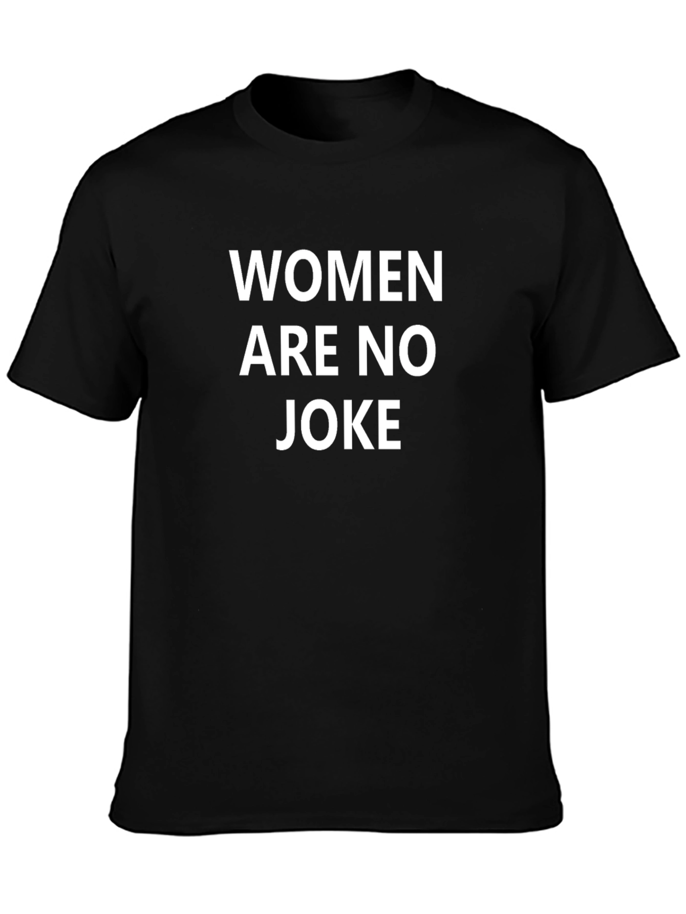 Women Are No Joke Graphic Tee - Black Cotton