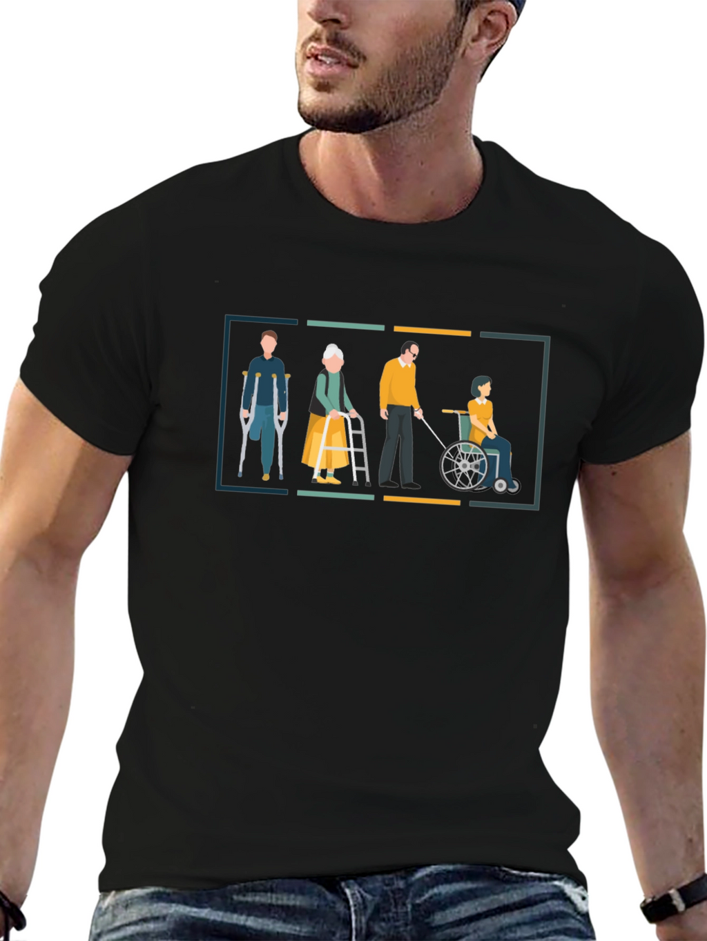 Disability Awareness Graphic Tee - Black