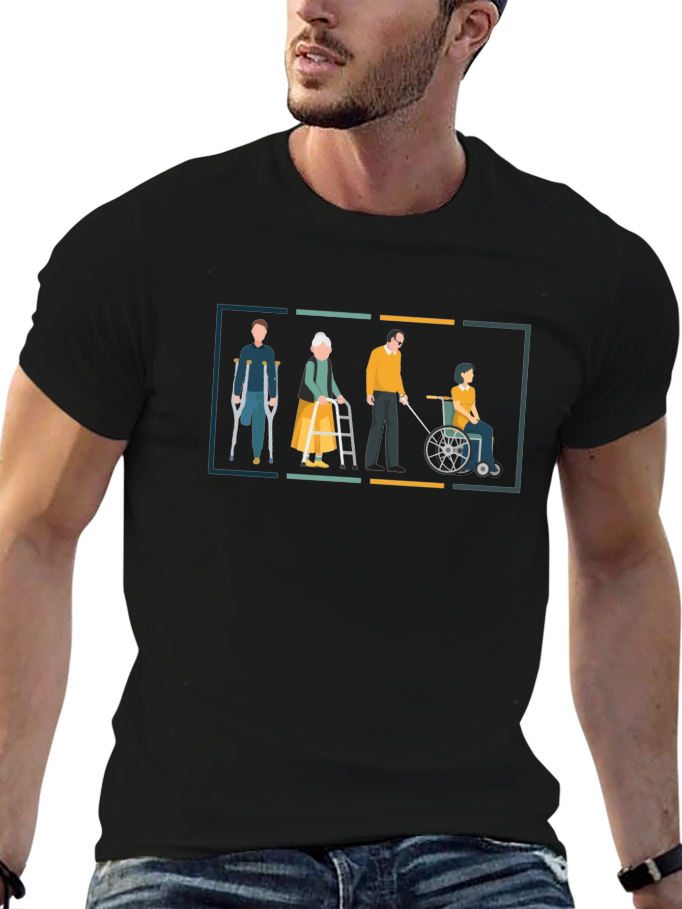 Disability Awareness Graphic Tee - Black