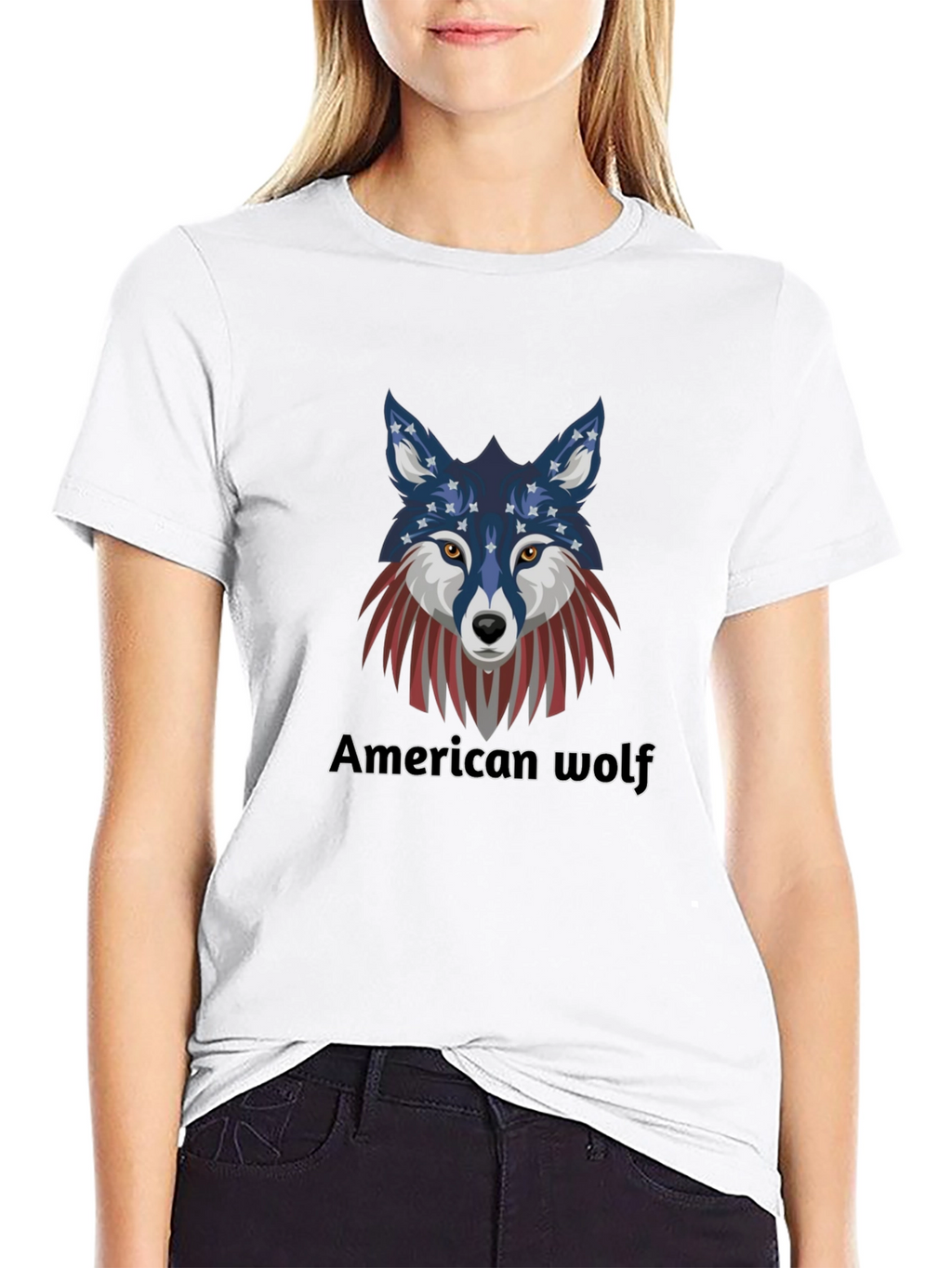 American Wolf Graphic T-Shirt