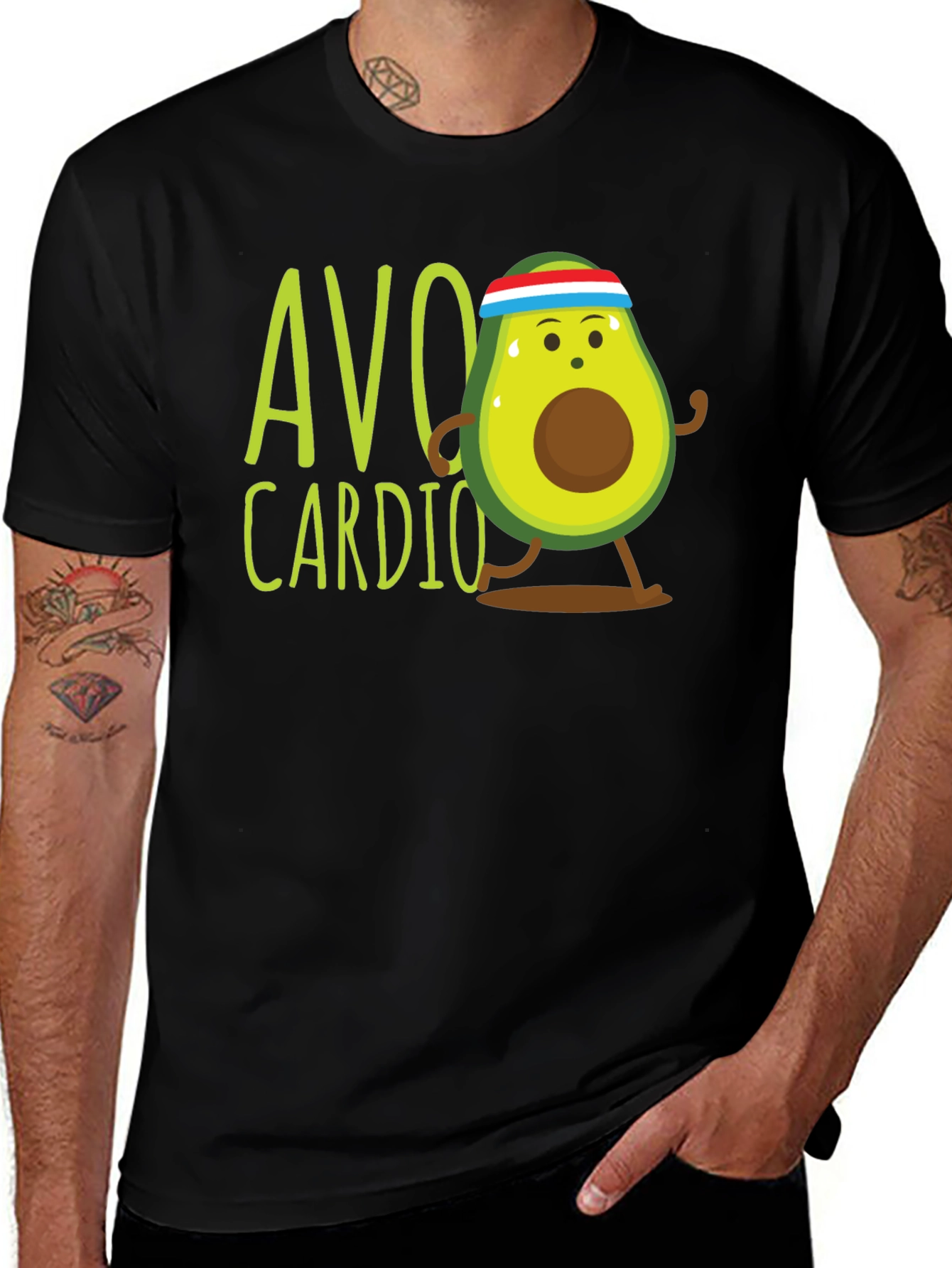 Avo Cardio Graphic Tee - Black