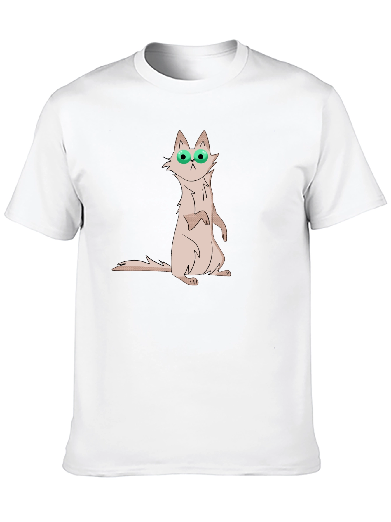 Cat with Glasses Graphic Tee - Mens Black T-Shirt