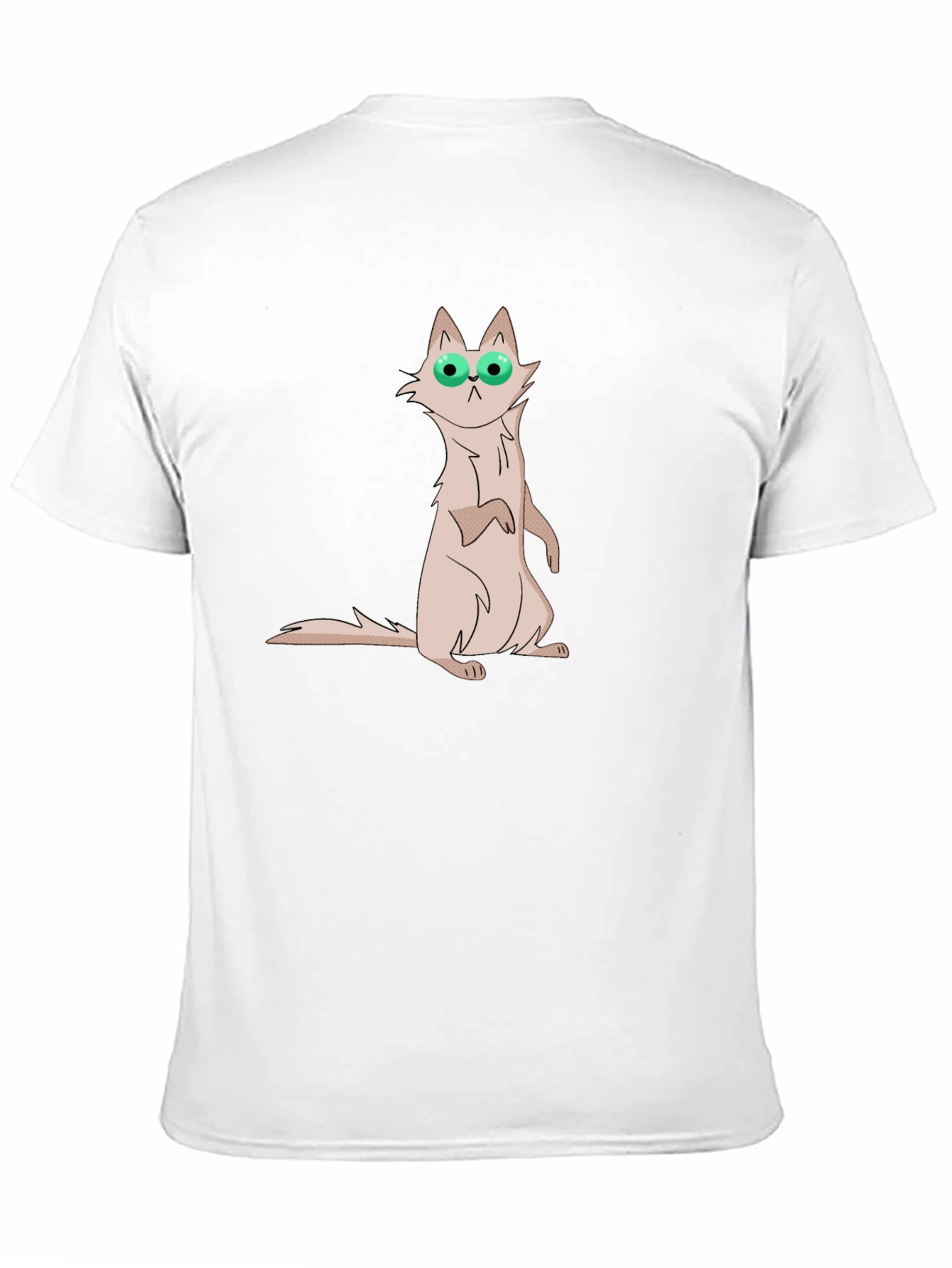Cat with Glasses Graphic Tee - Mens Black T-Shirt