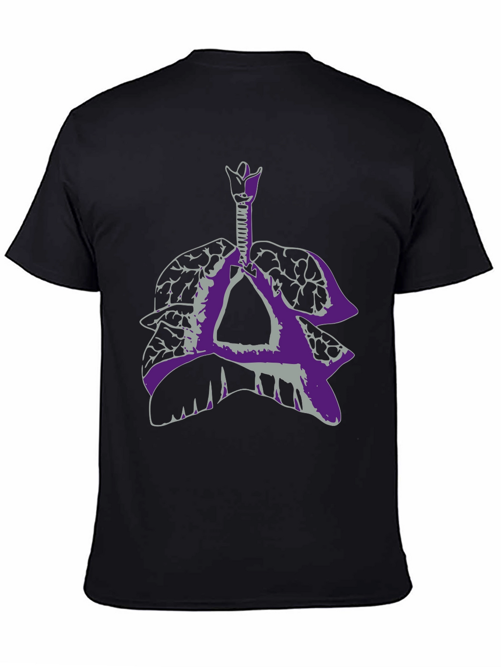 Anatomical Lungs Graphic Tee - Black
