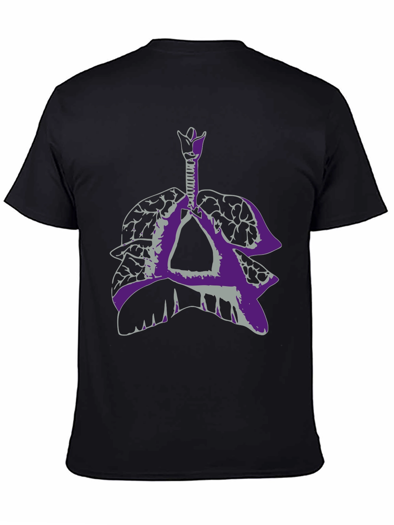 Anatomical Lungs Graphic Tee - Black