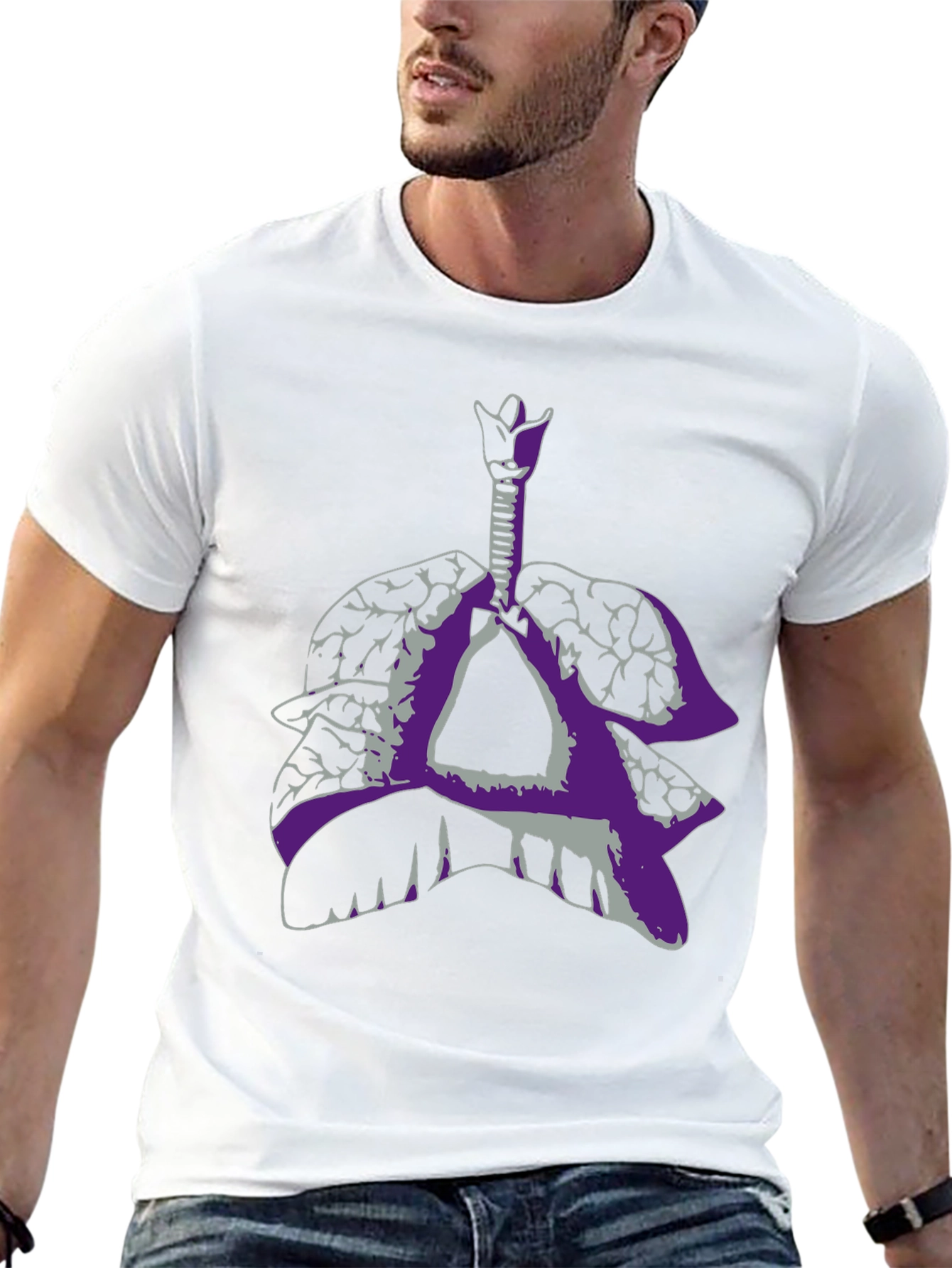 Anatomical Lungs Graphic Tee - Black