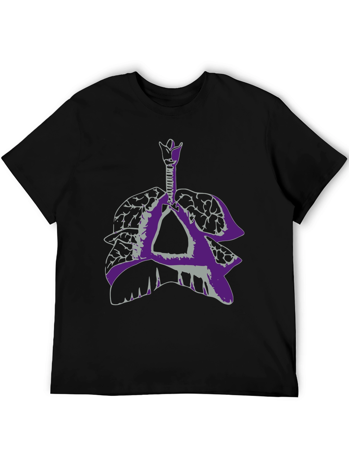 Anatomical Lungs Graphic Tee - Black