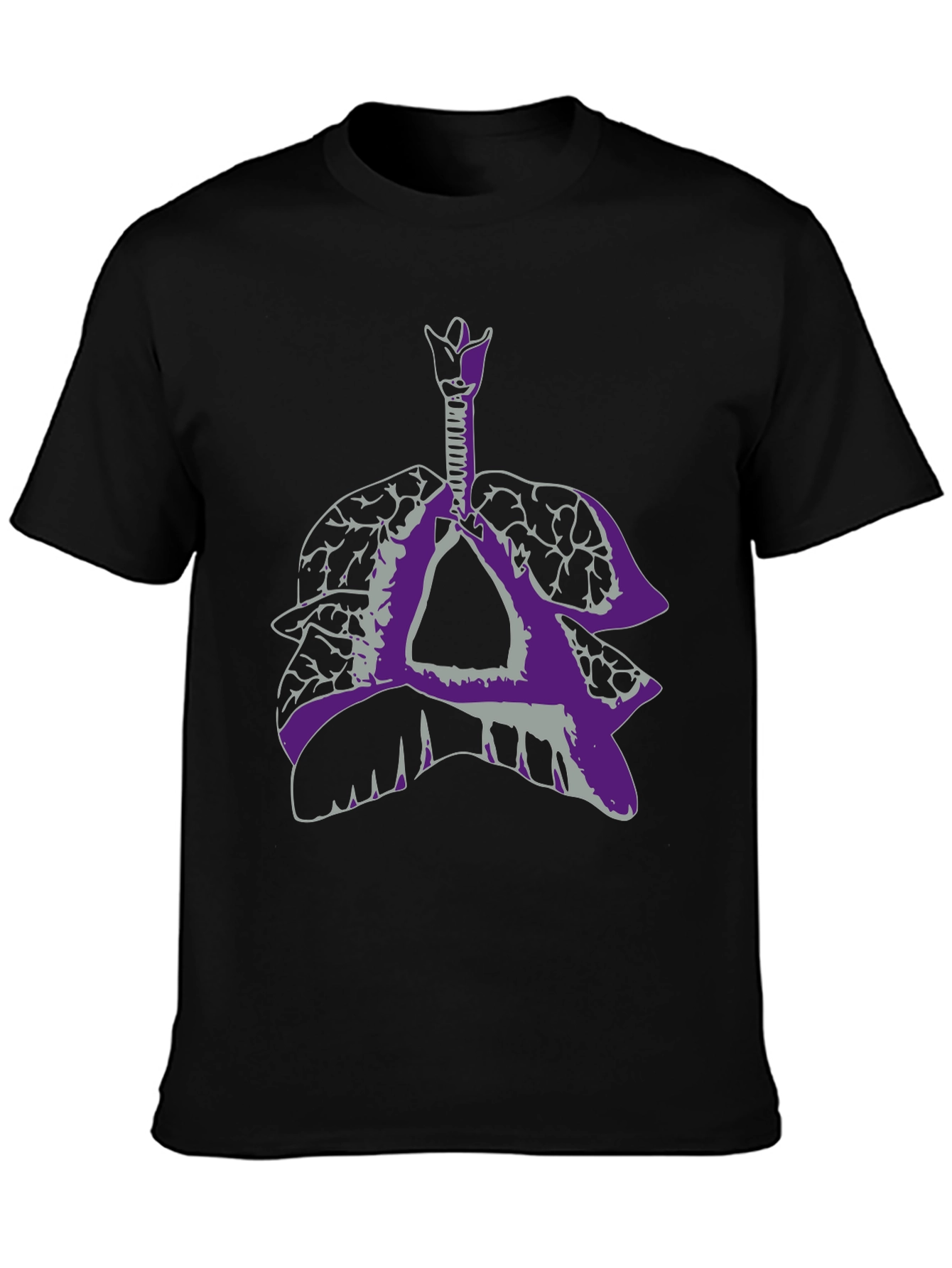 Anatomical Lungs Graphic Tee - Black