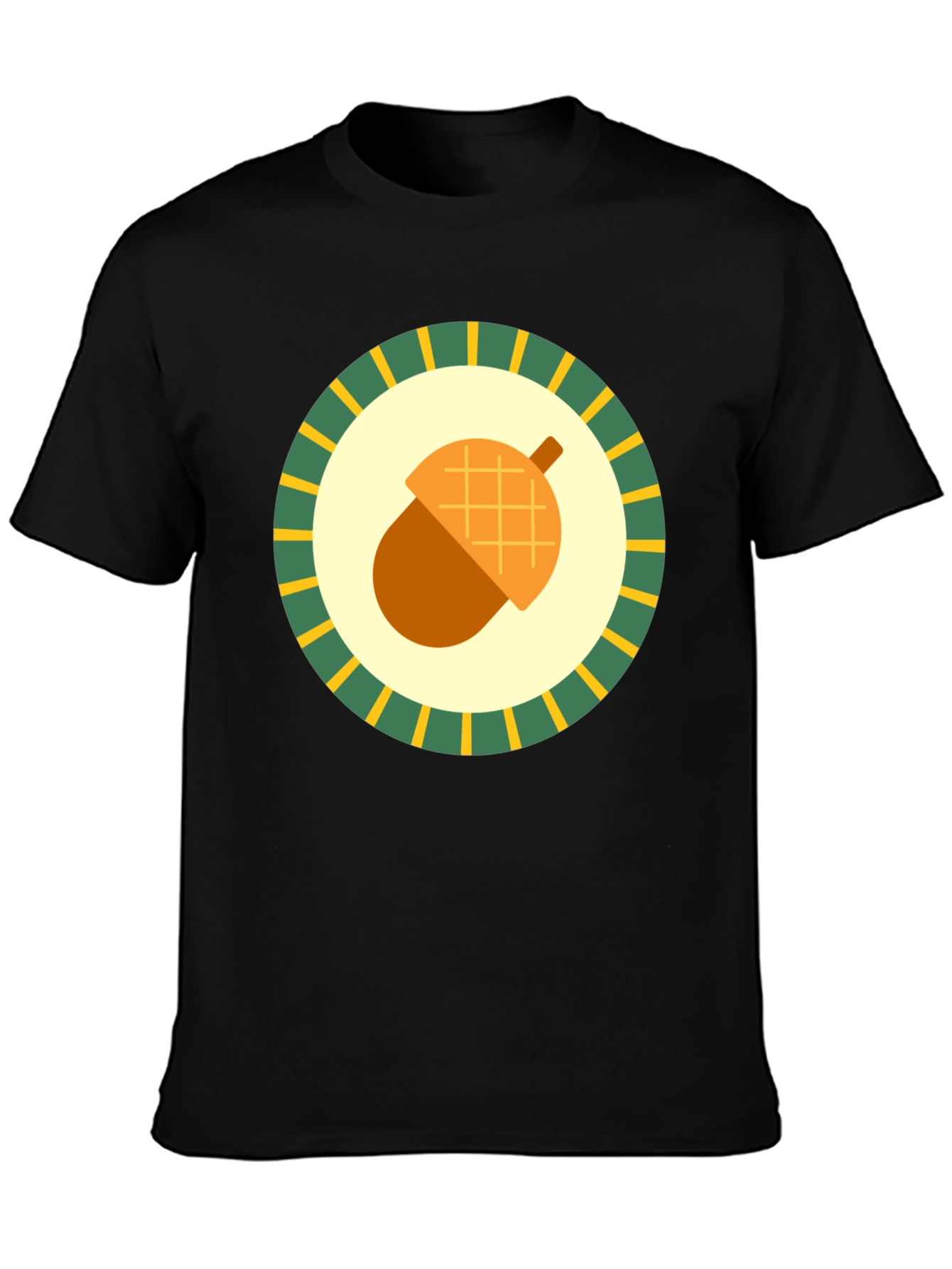 Acorn Emblem Tee - Nature Inspired Graphic Print