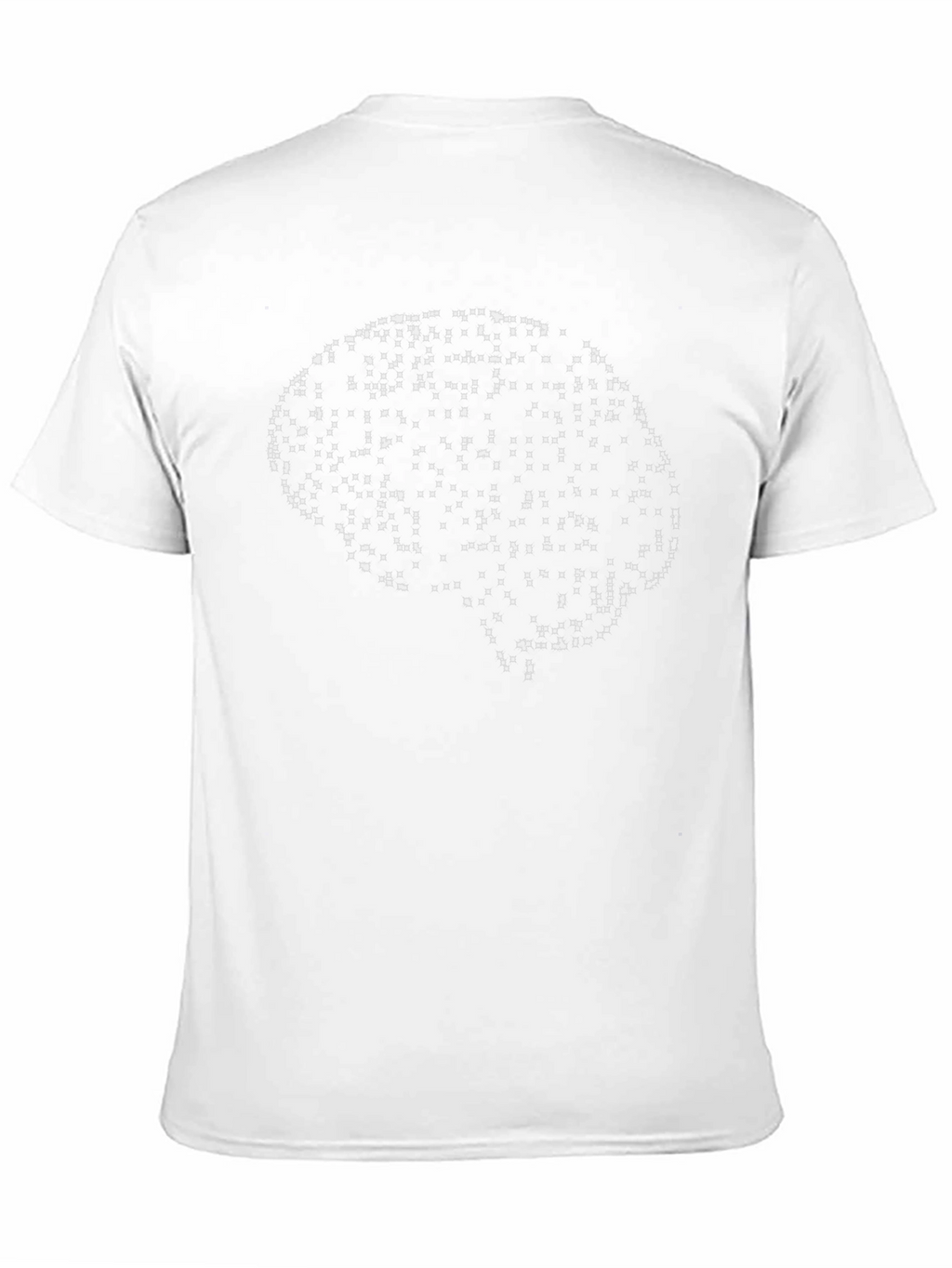 Brain Pixel Art Black T-Shirt