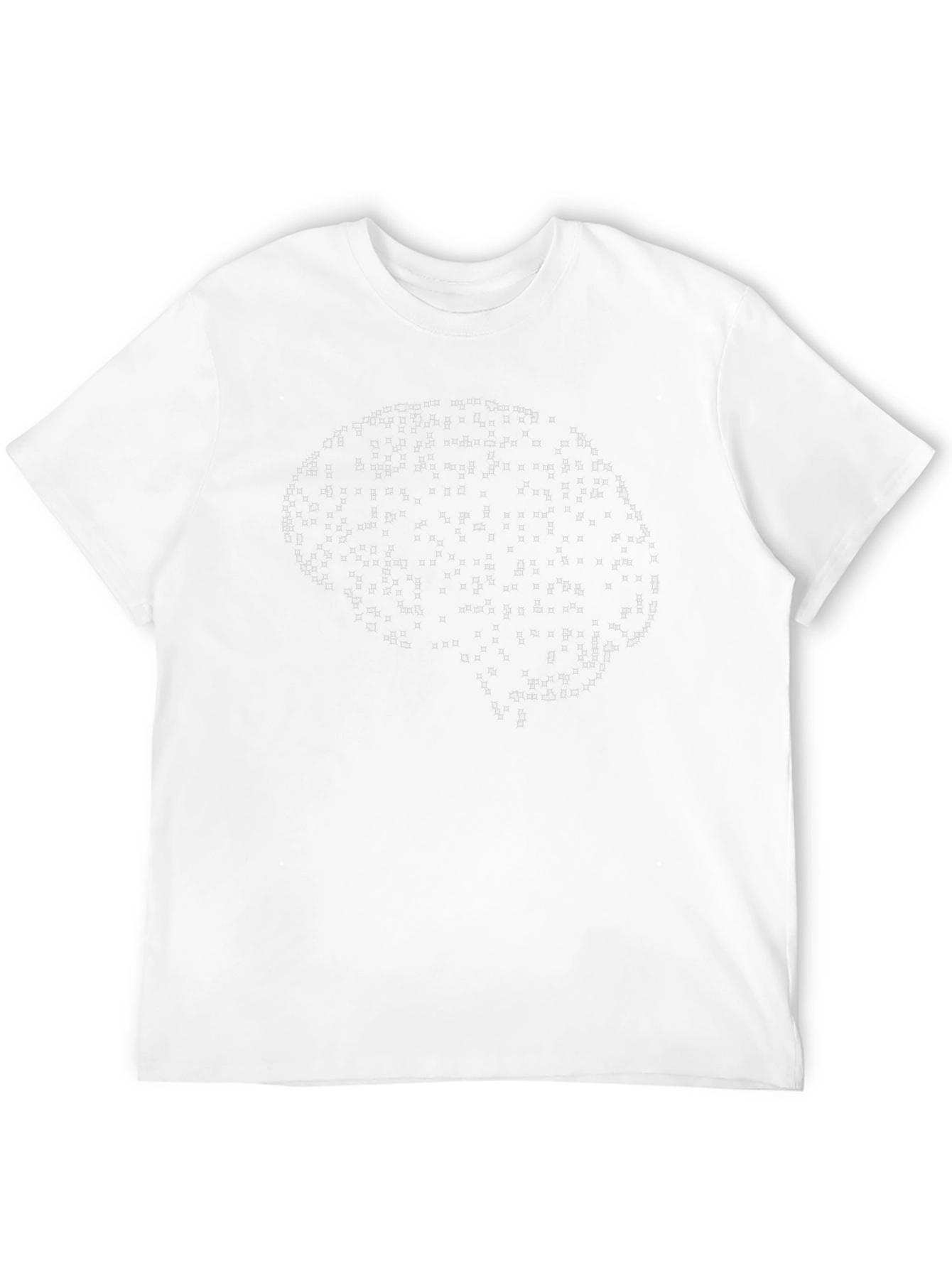 Brain Pixel Art Black T-Shirt