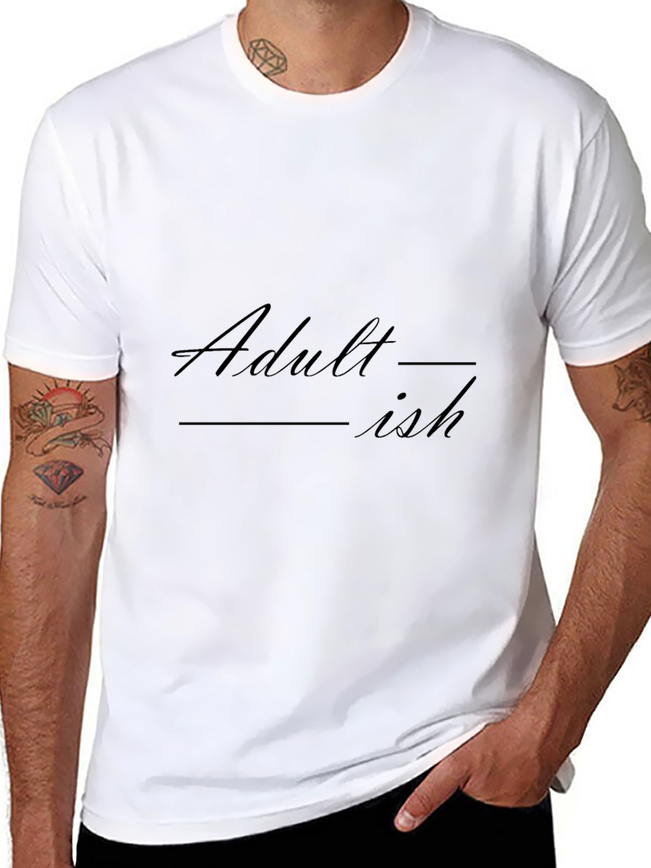 Adult-ish Black Graphic T-Shirt