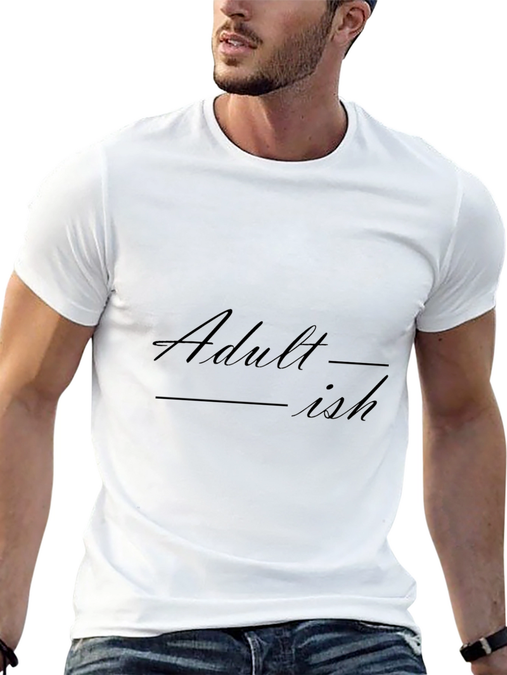 Adult-ish Black Graphic T-Shirt