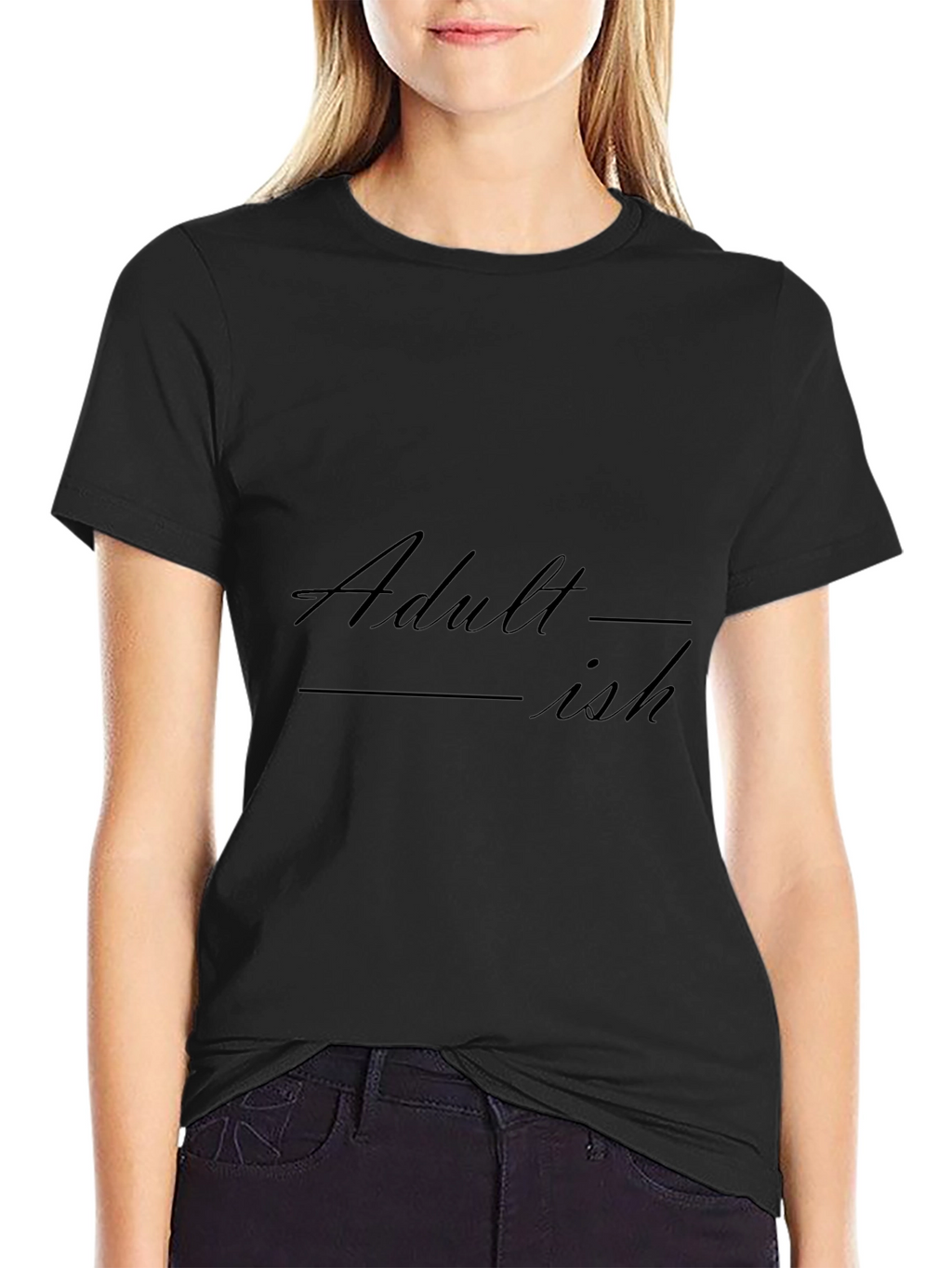 Adult-ish Black Graphic T-Shirt