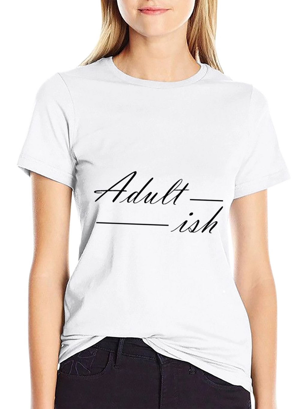 Adult-ish Black Graphic T-Shirt